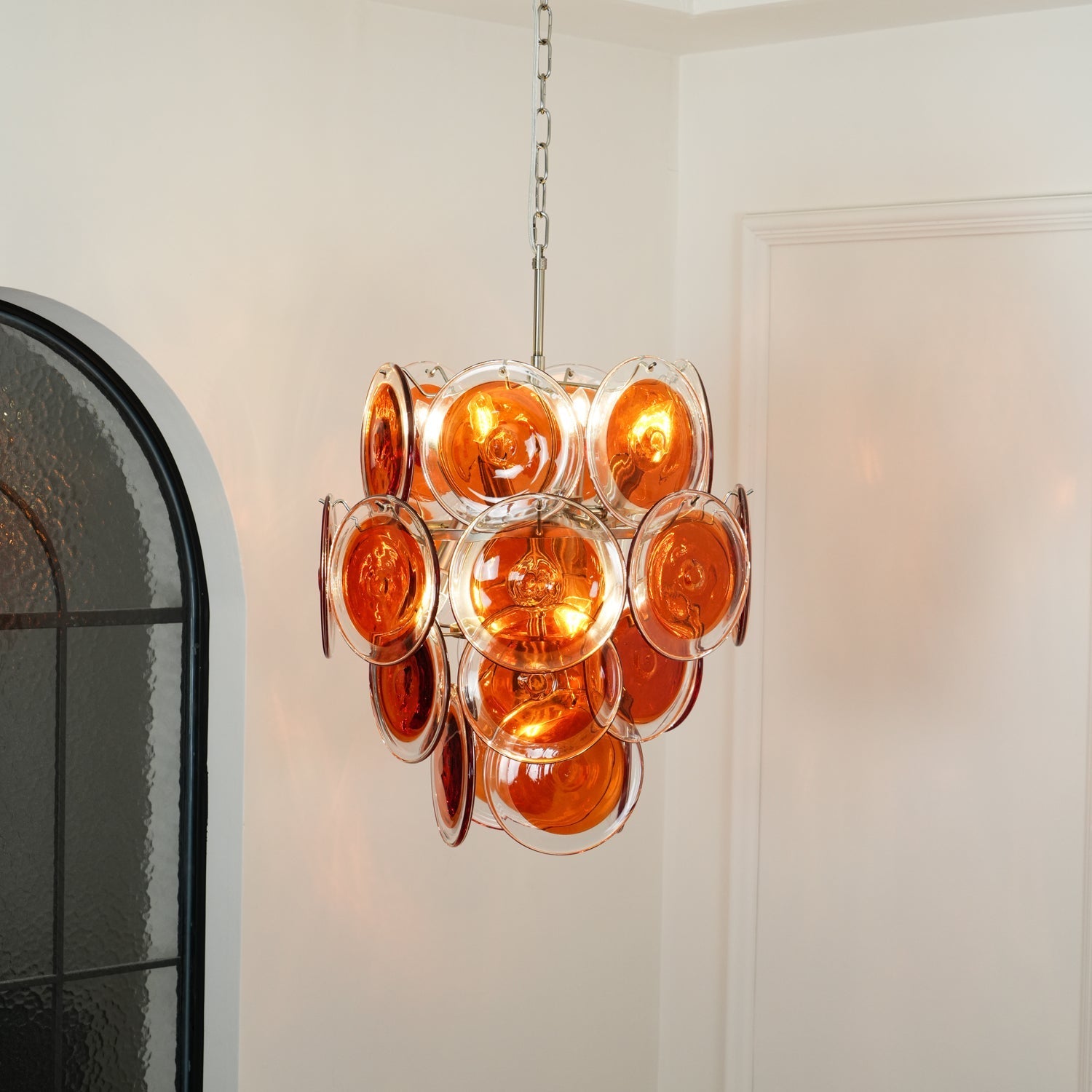 Evvinos Individual Creativity Metal Glass Chandelier - Lamp Copper
