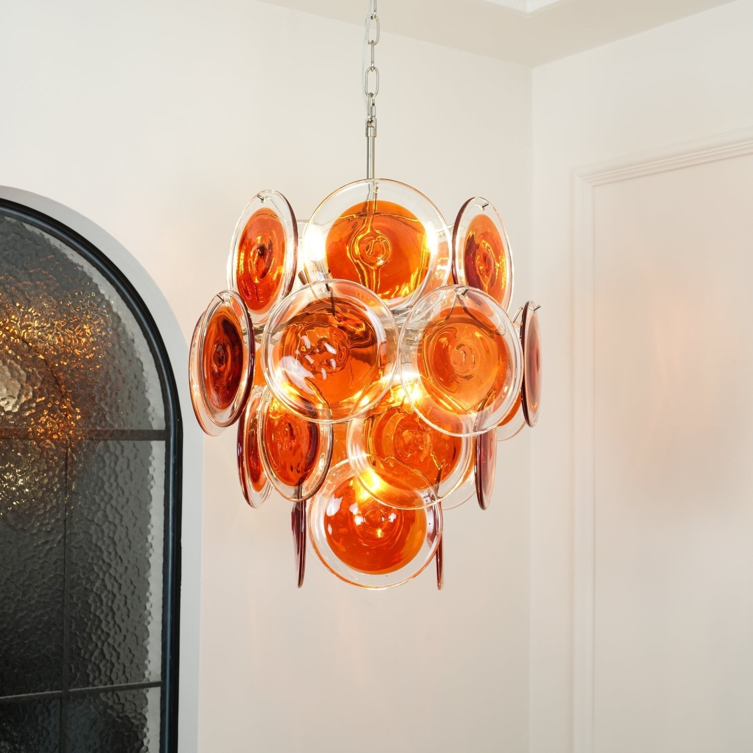 Evvinos Individual Creativity Metal Glass Chandelier - Lamp Copper