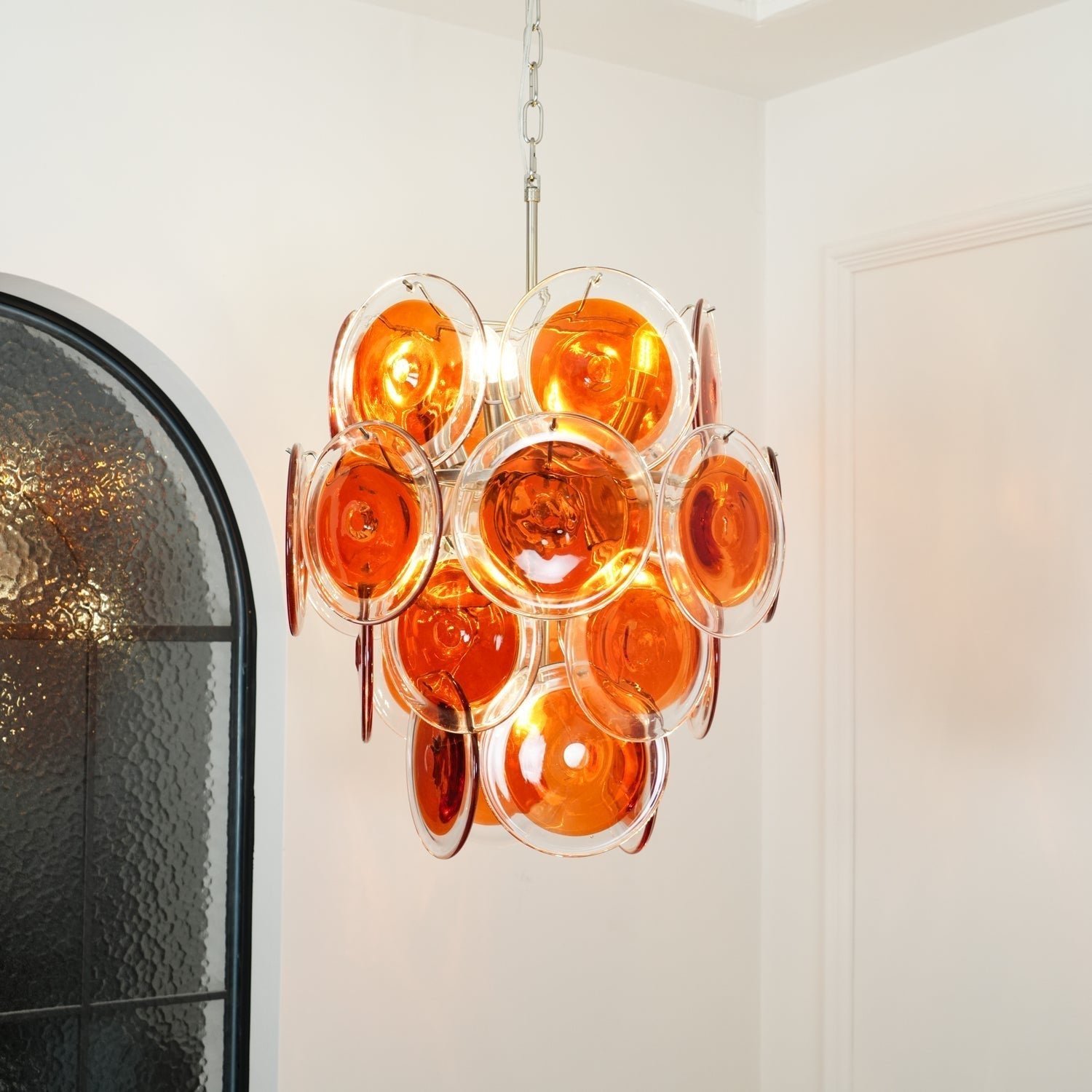 Evvinos Individual Creativity Metal Glass Chandelier - Lamp Copper