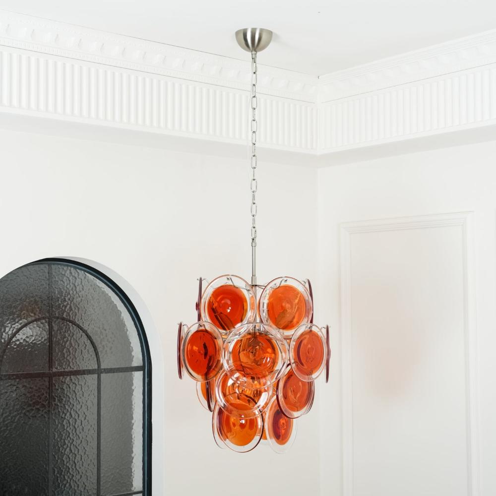Evvinos Individual Creativity Metal Glass Chandelier - Lamp Copper