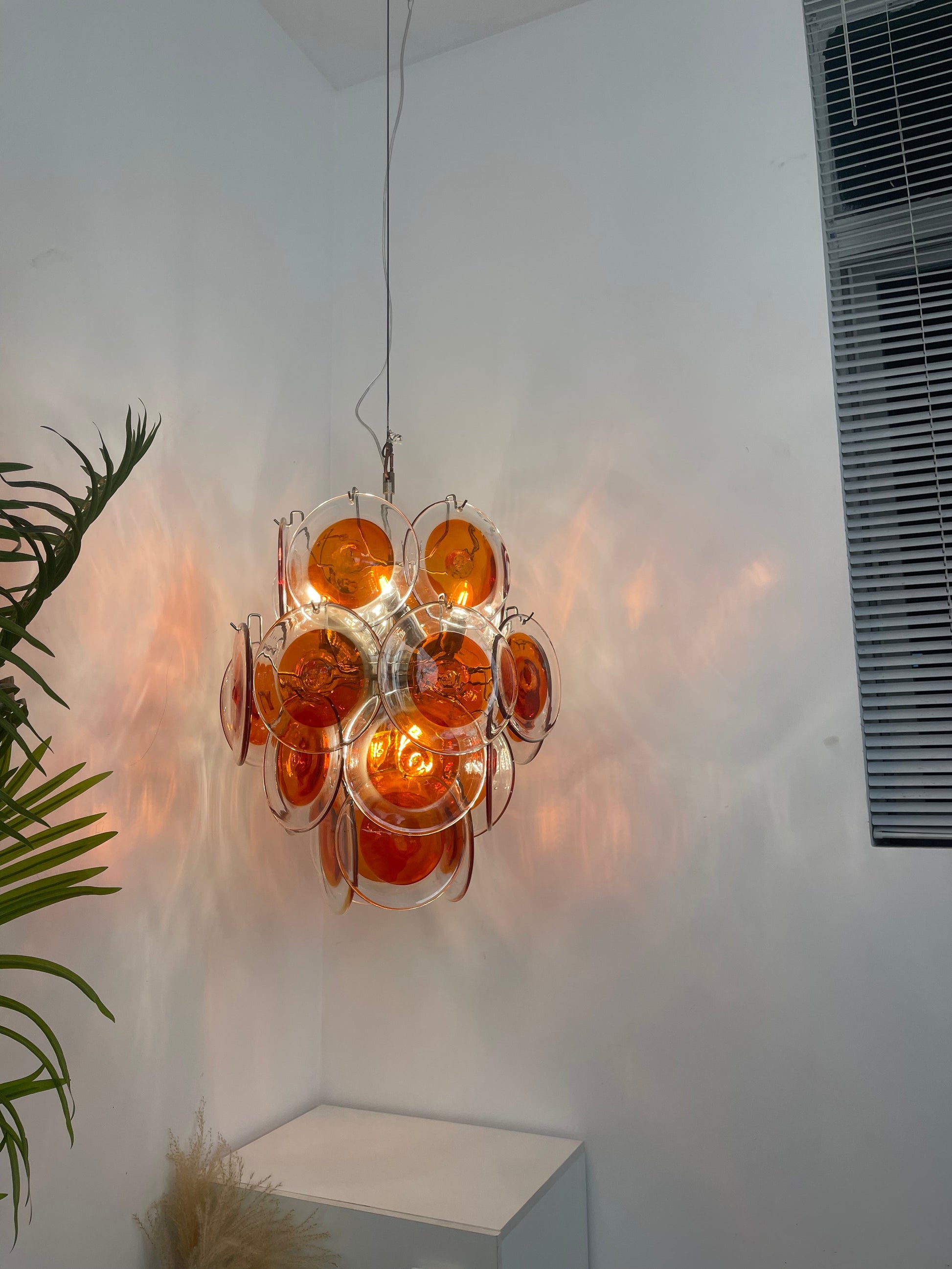 Evvinos Individual Creativity Metal Glass Chandelier - Lamp Copper