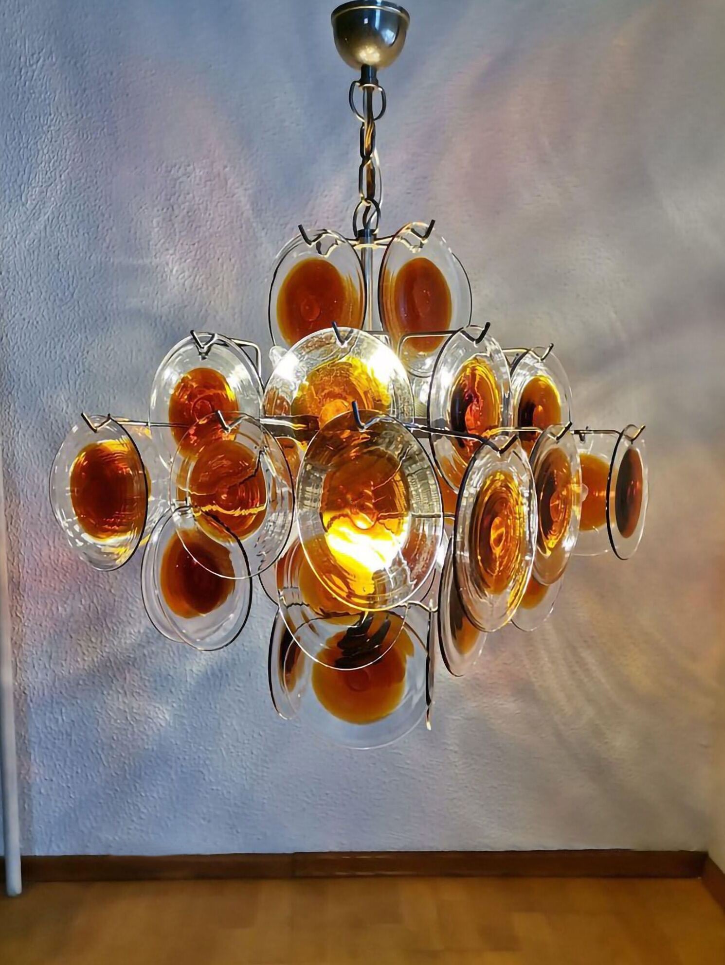 Evvinos Individual Creativity Metal Glass Chandelier - Lamp Copper