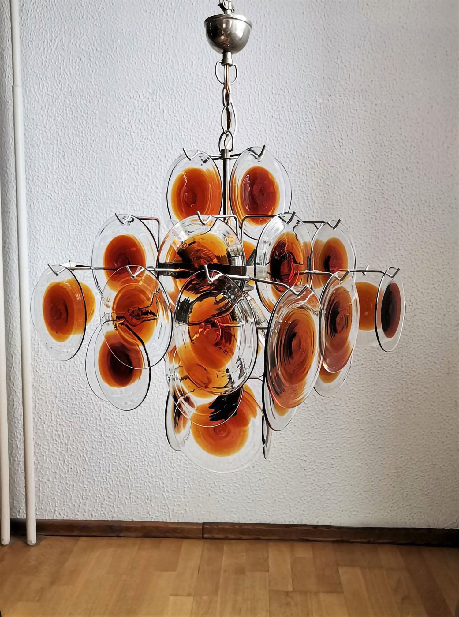 Evvinos Individual Creativity Metal Glass Chandelier - Lamp Copper