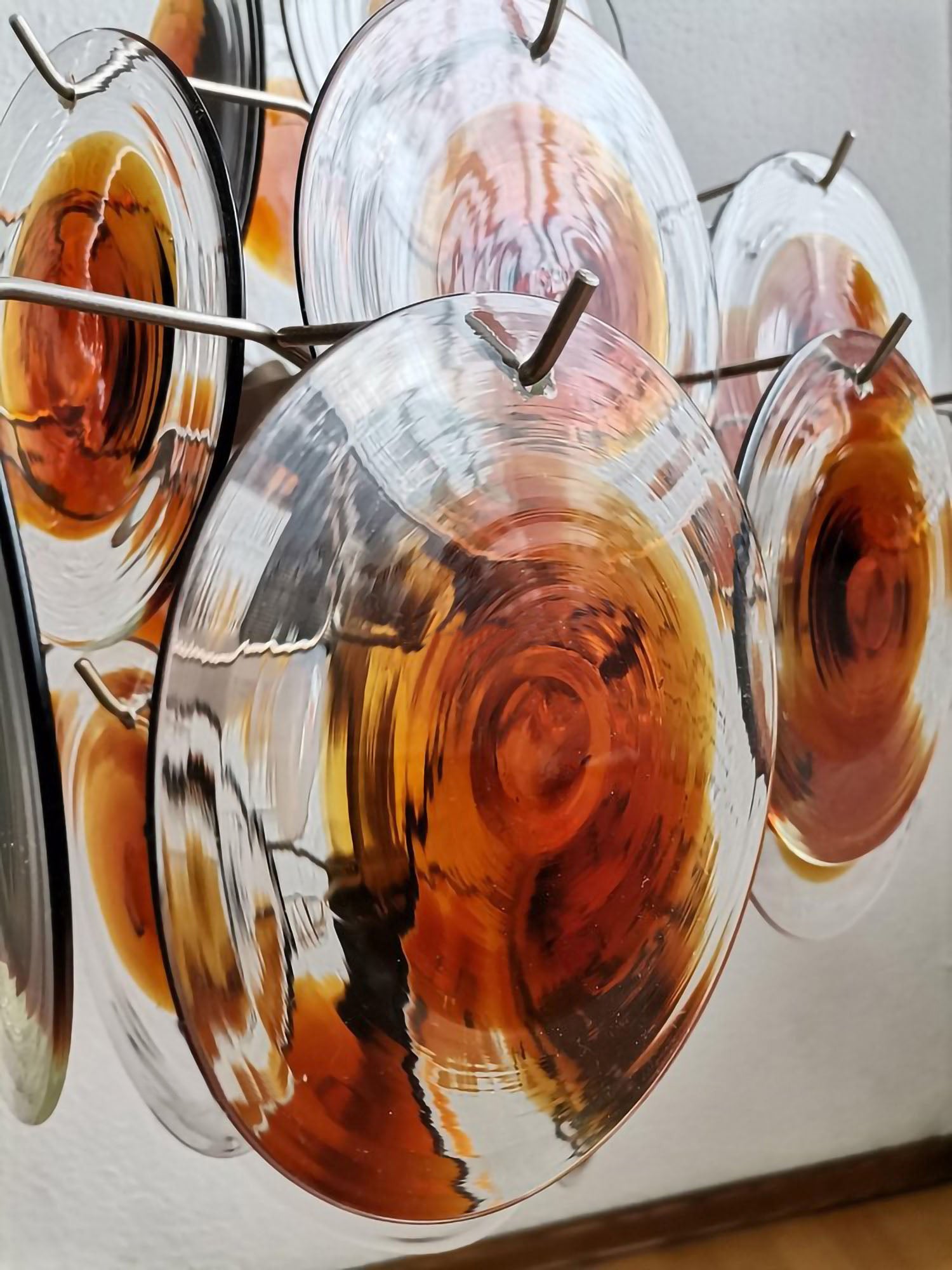 Evvinos Individual Creativity Metal Glass Chandelier - Lamp Copper