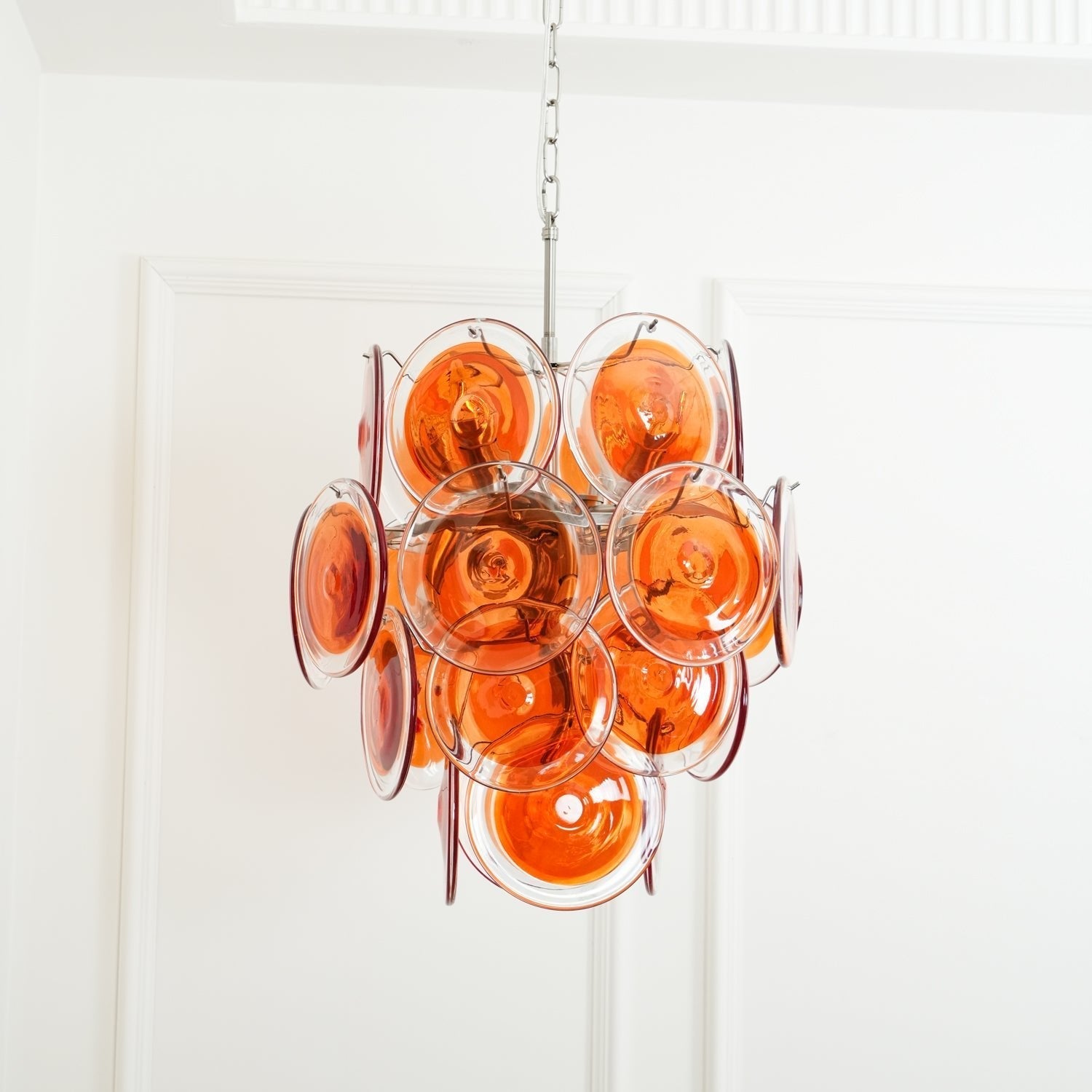 Evvinos Individual Creativity Metal Glass Chandelier - Lamp Copper