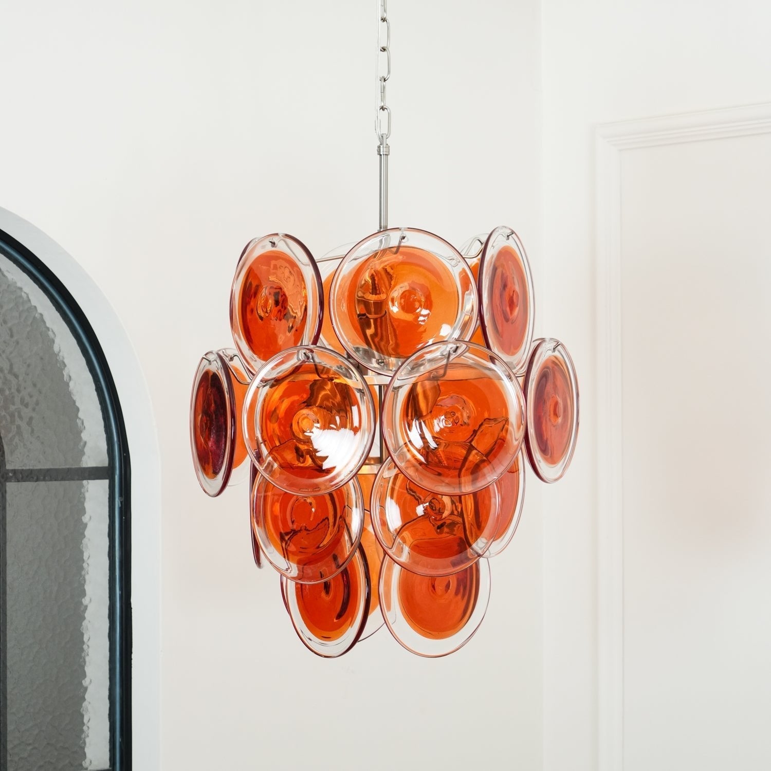 Evvinos Individual Creativity Metal Glass Chandelier - Lamp Copper
