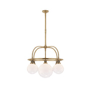 Vathea Modern Minimalist Metal Glass Chandelier - Lamp Copper