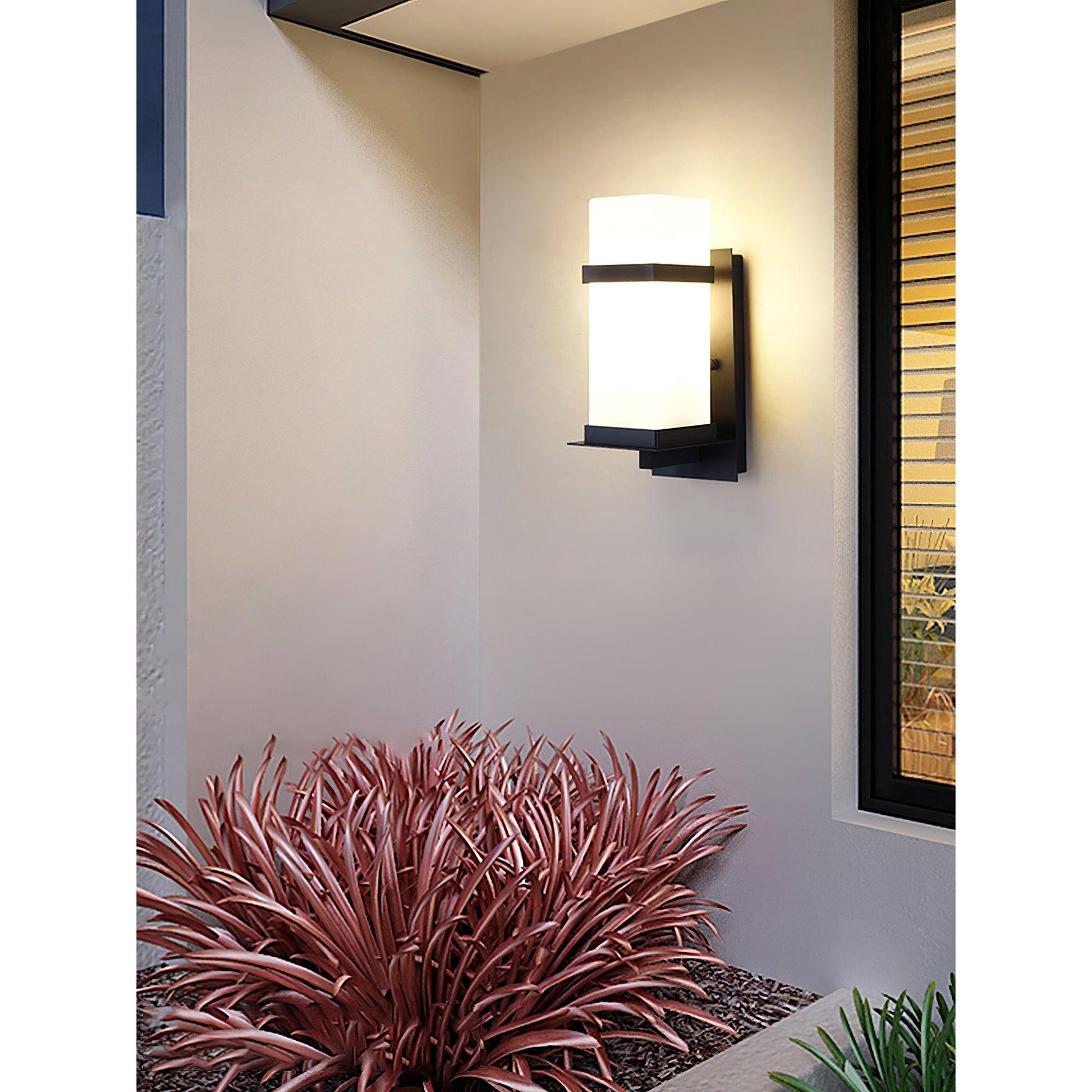Ishaaris Modern Minimalist Outdoor Metal Glass Wall Light - Lamp Copper