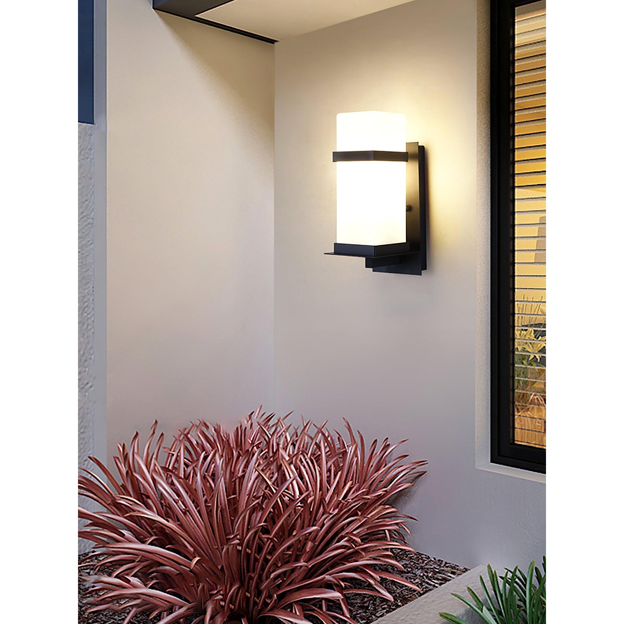 Ishaaris Modern Minimalist Outdoor Metal Glass Wall Light - Lamp Copper