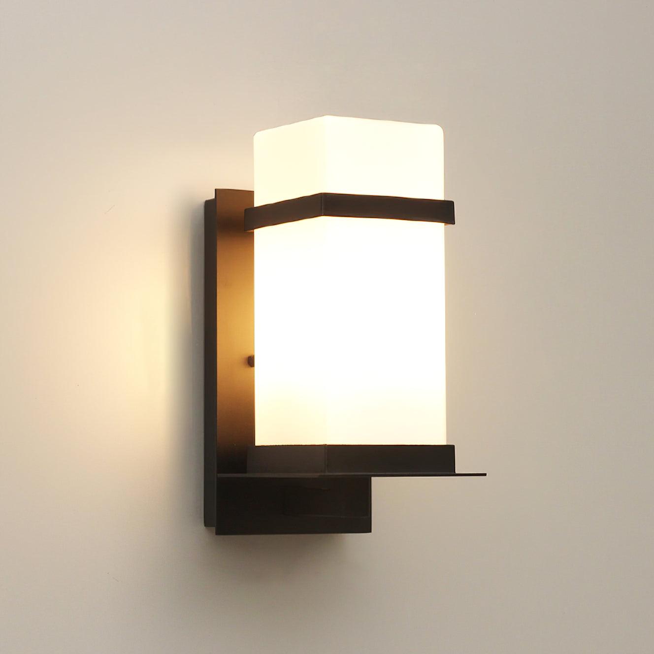 Ishaaris Modern Minimalist Outdoor Metal Glass Wall Light - Lamp Copper