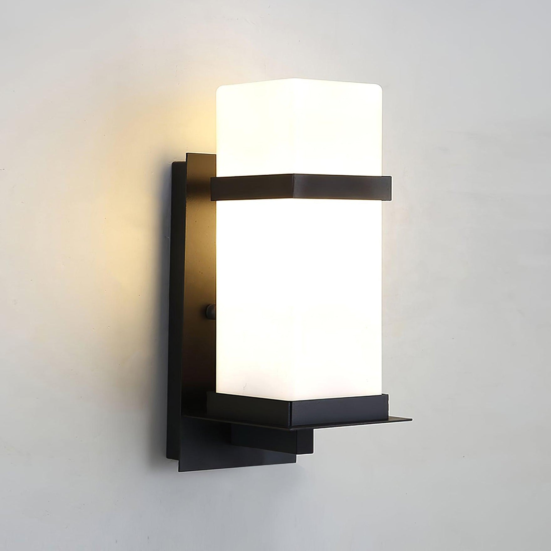 Ishaaris Modern Minimalist Outdoor Metal Glass Wall Light - Lamp Copper