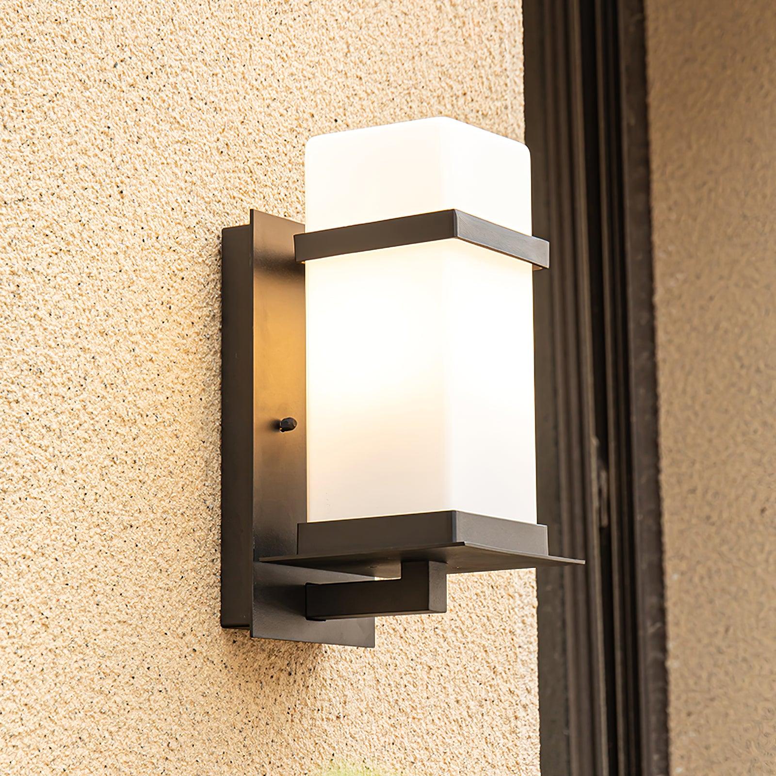 Ishaaris Modern Minimalist Outdoor Metal Glass Wall Light - Lamp Copper