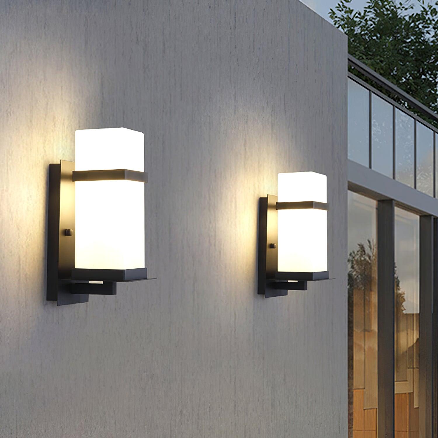 Ishaaris Modern Minimalist Outdoor Metal Glass Wall Light - Lamp Copper