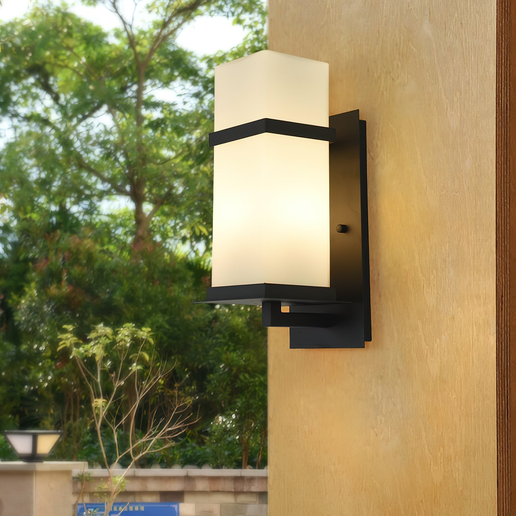 Ishaaris Modern Minimalist Outdoor Metal Glass Wall Light - Lamp Copper