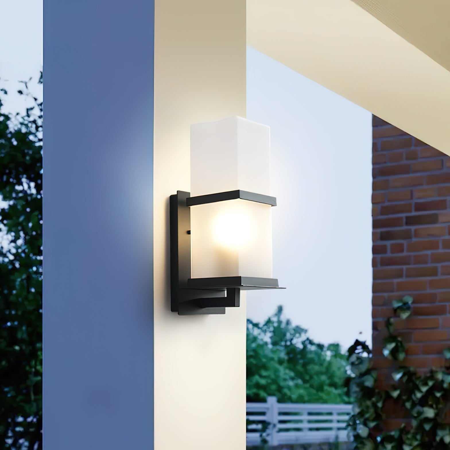 Ishaaris Modern Minimalist Outdoor Metal Glass Wall Light - Lamp Copper