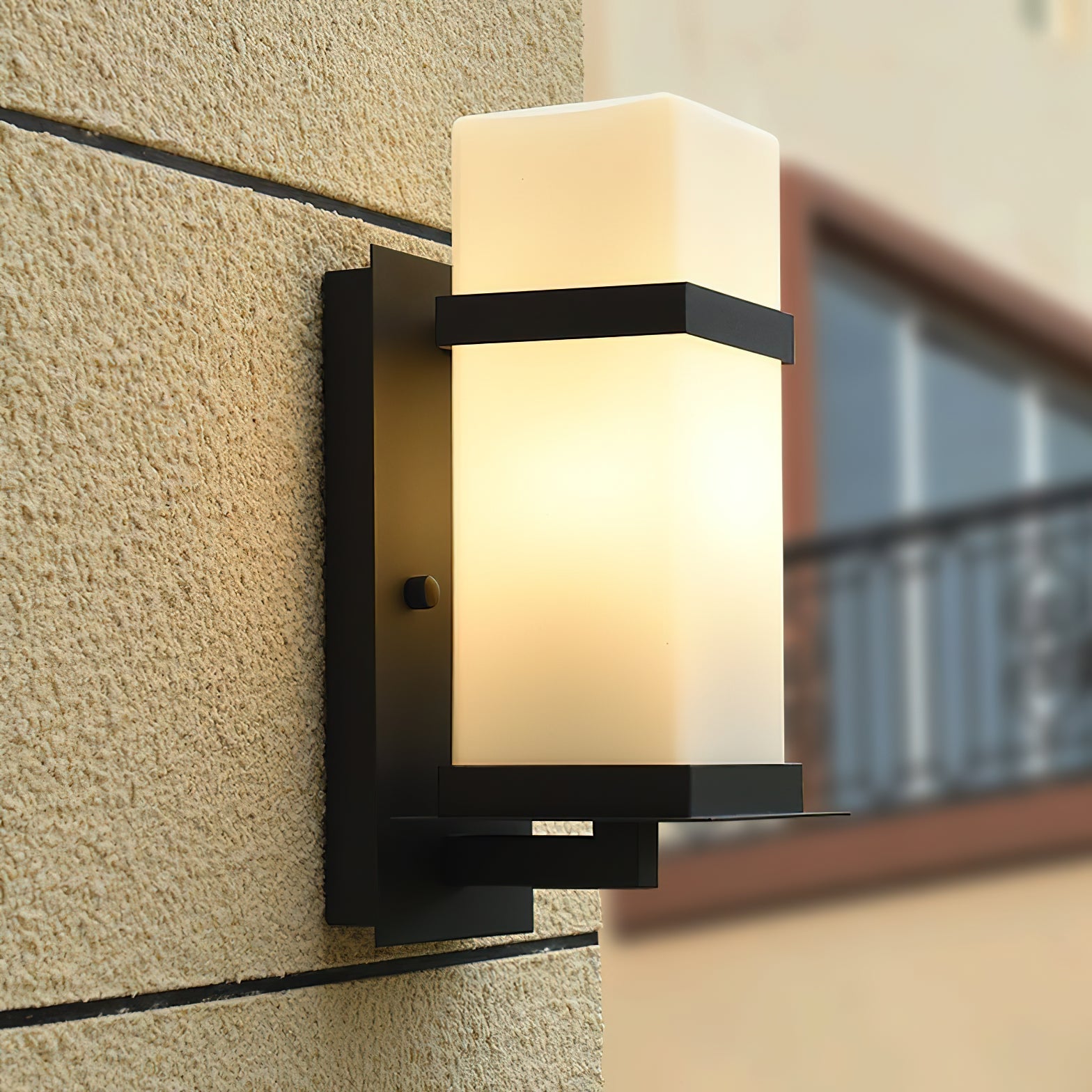Ishaaris Modern Minimalist Outdoor Metal Glass Wall Light - Lamp Copper