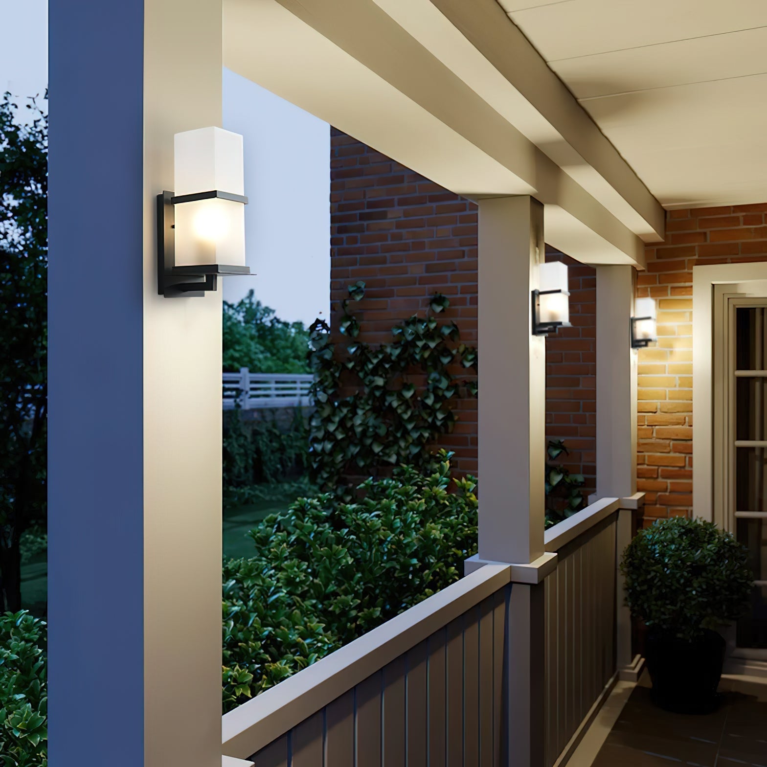 Ishaaris Modern Minimalist Outdoor Metal Glass Wall Light - Lamp Copper