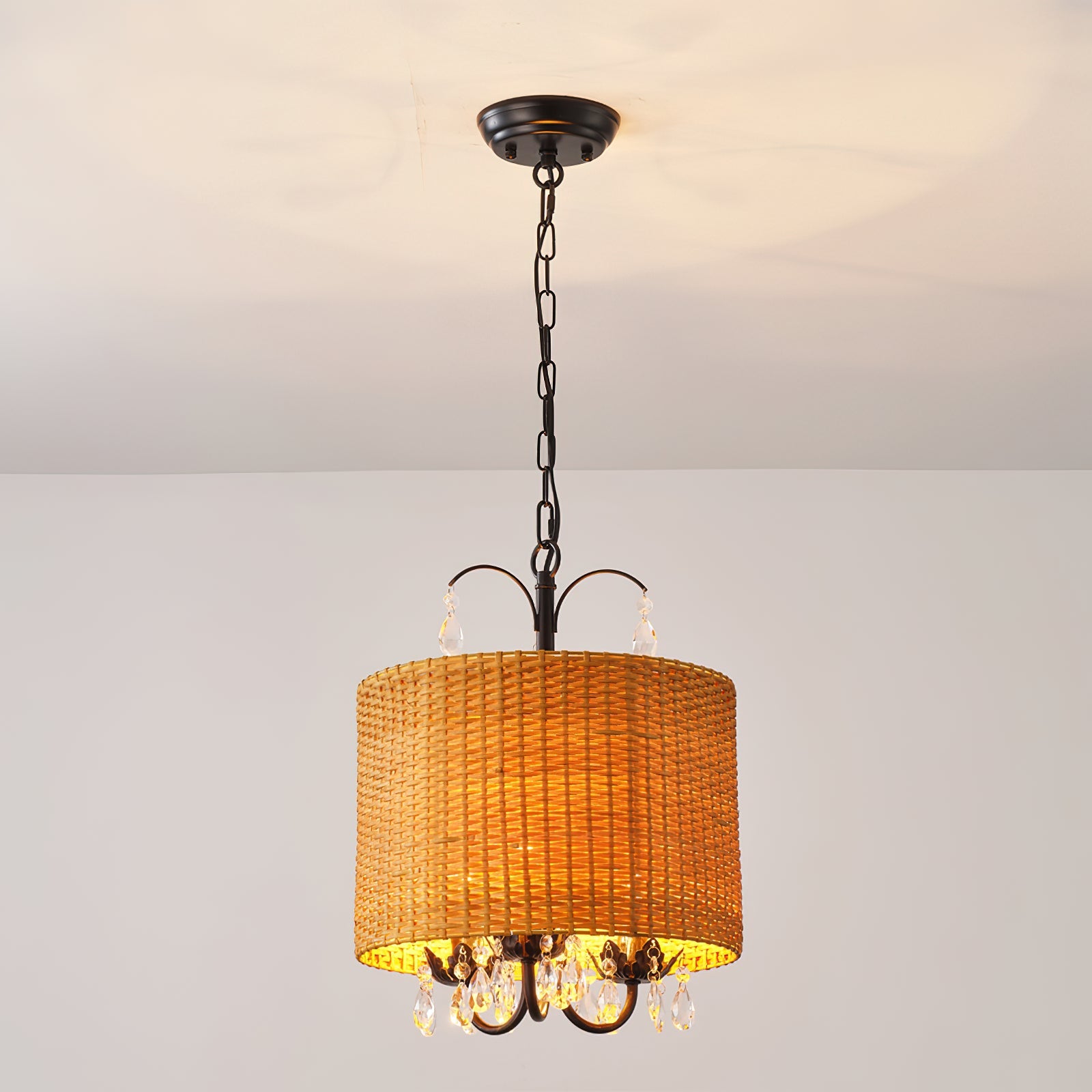 Avnoren Vintage Natural Crystal Pendant Lamp - Lamp Copper