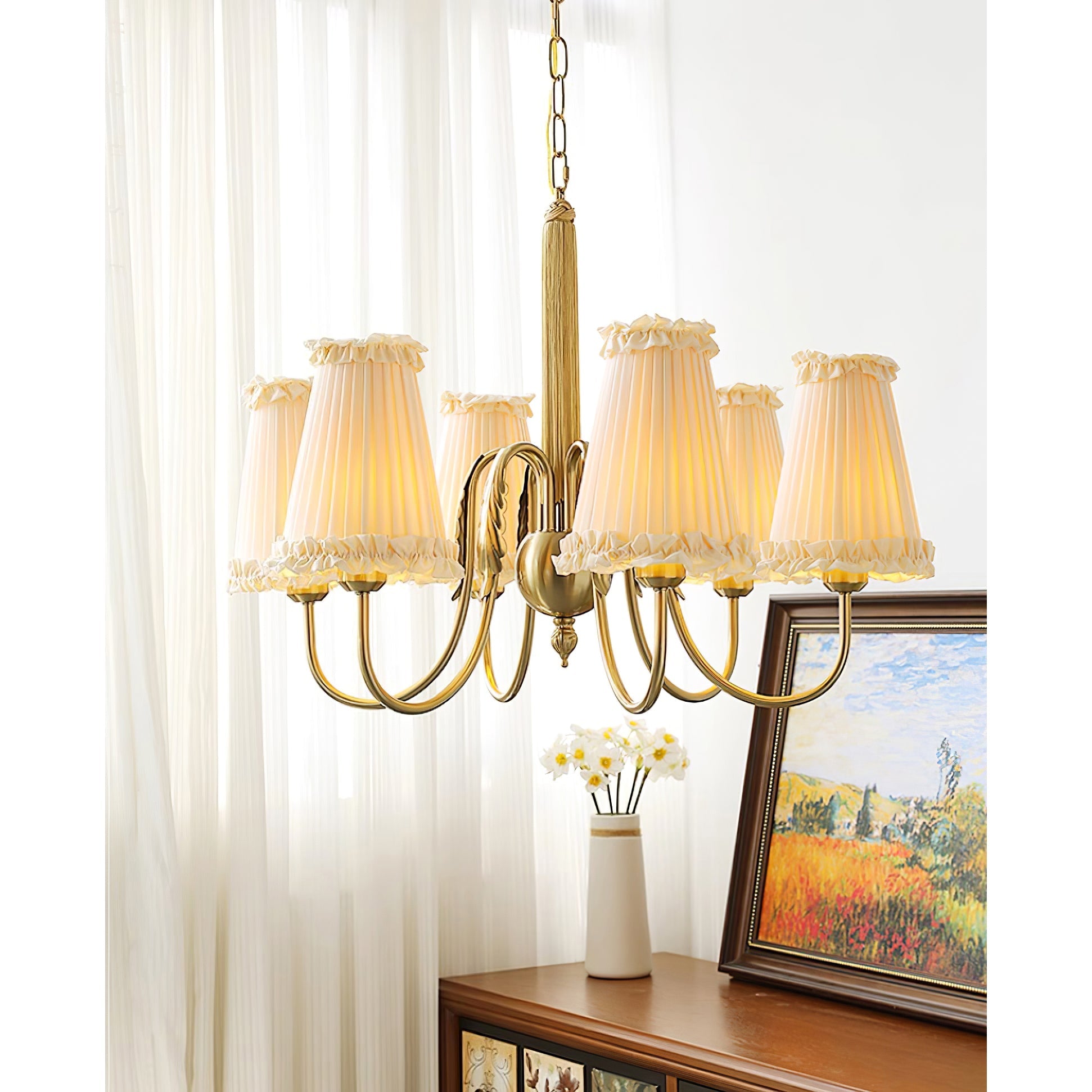 Ervaren Vintage Postmodern Luxury Fabric Chandelier - Lamp Copper