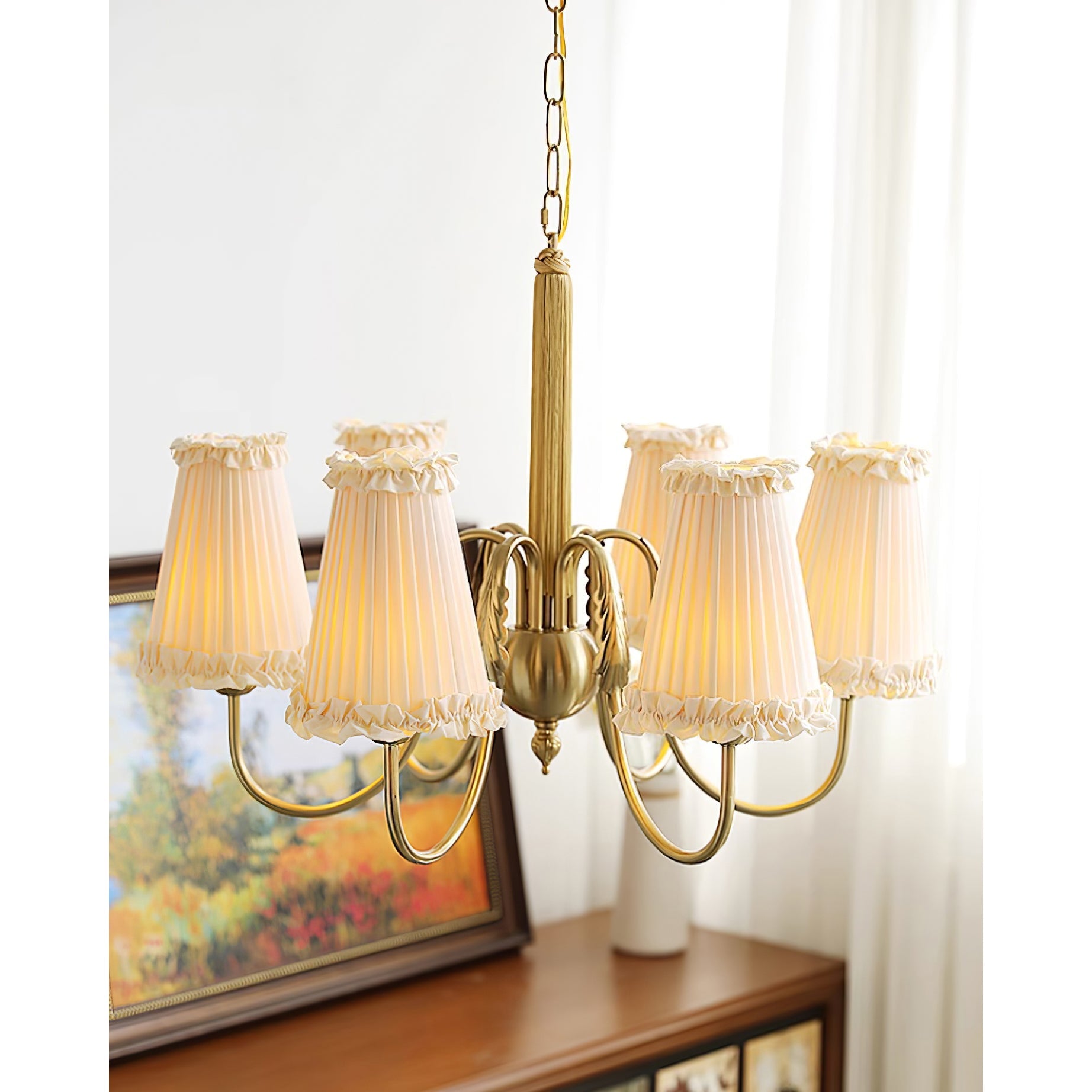 Ervaren Vintage Postmodern Luxury Fabric Chandelier - Lamp Copper