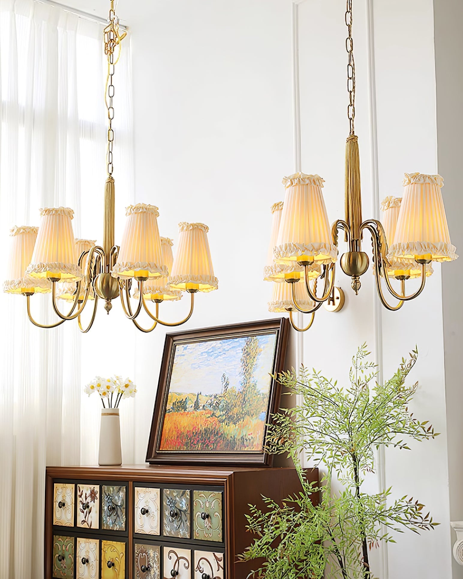 Ervaren Vintage Postmodern Luxury Fabric Chandelier - Lamp Copper