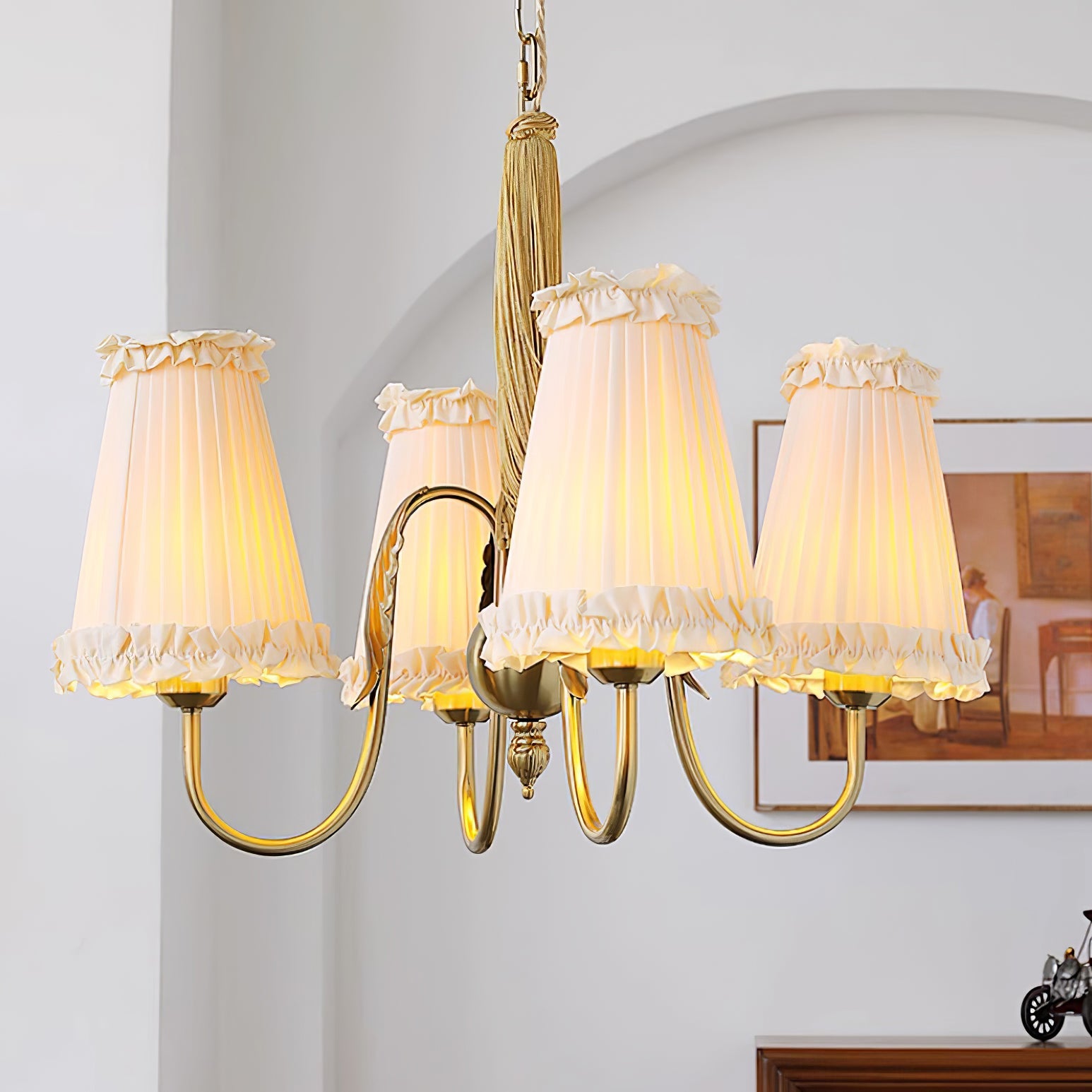 Ervaren Vintage Postmodern Luxury Fabric Chandelier - Lamp Copper