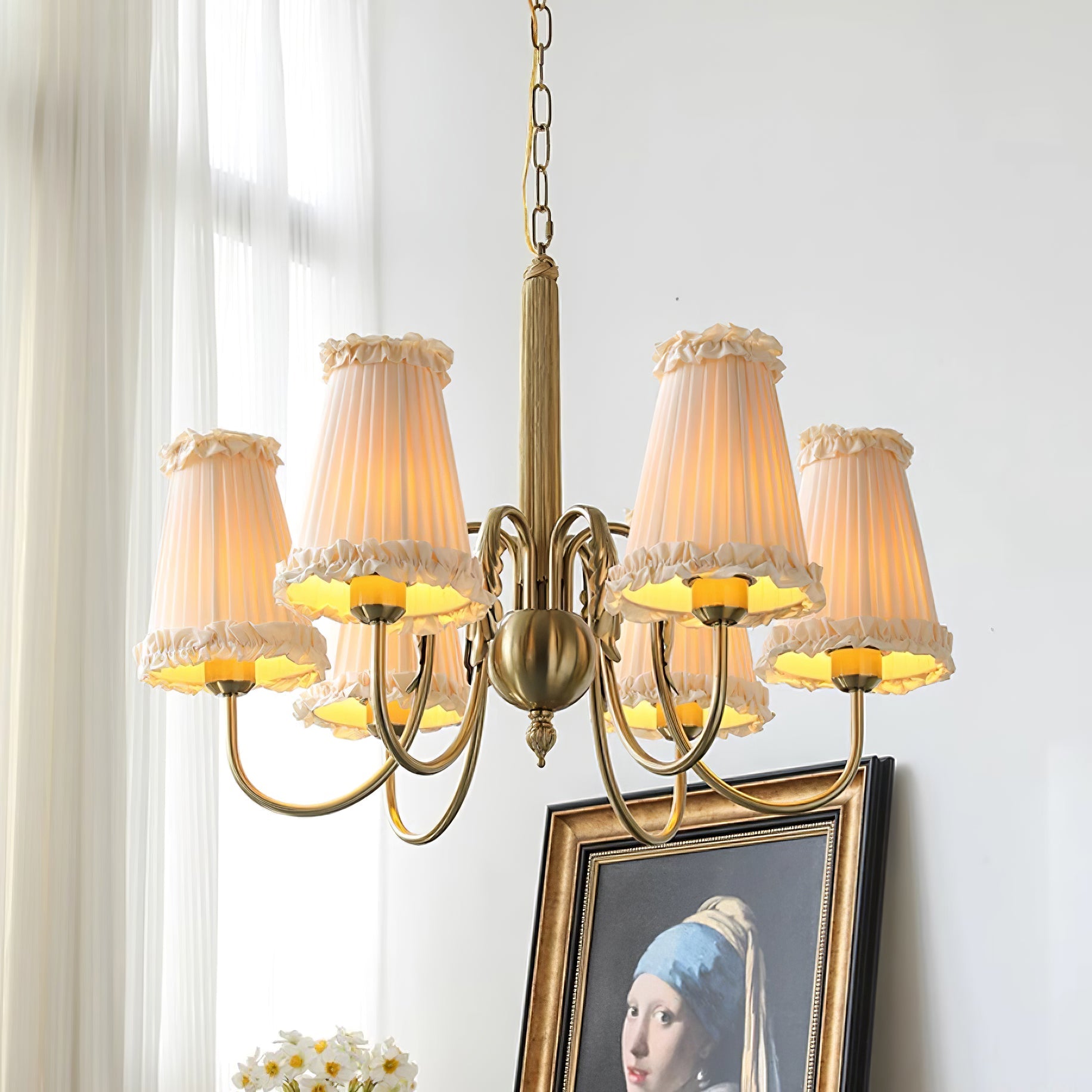 Ervaren Vintage Postmodern Luxury Fabric Chandelier - Lamp Copper