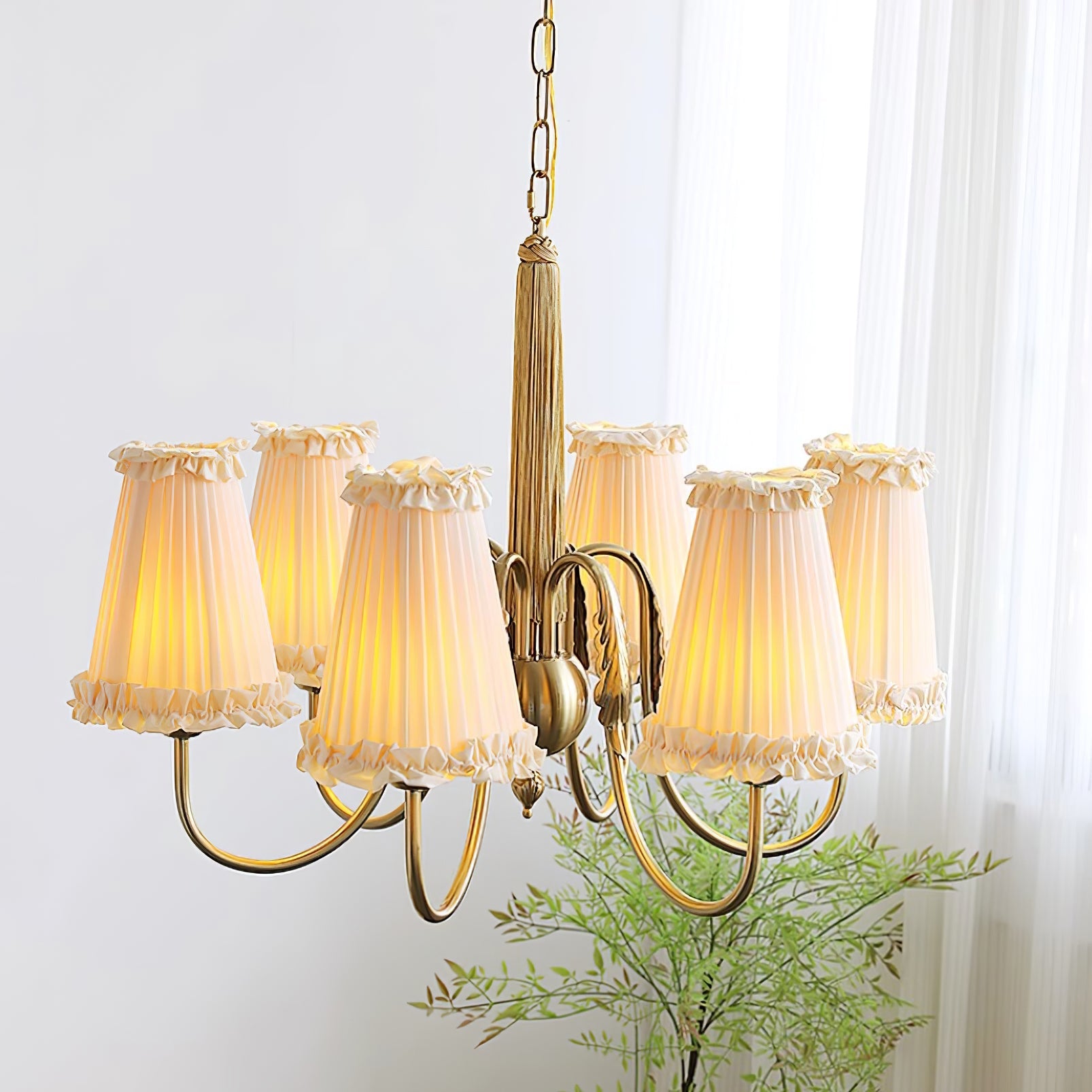 Ervaren Vintage Postmodern Luxury Fabric Chandelier - Lamp Copper