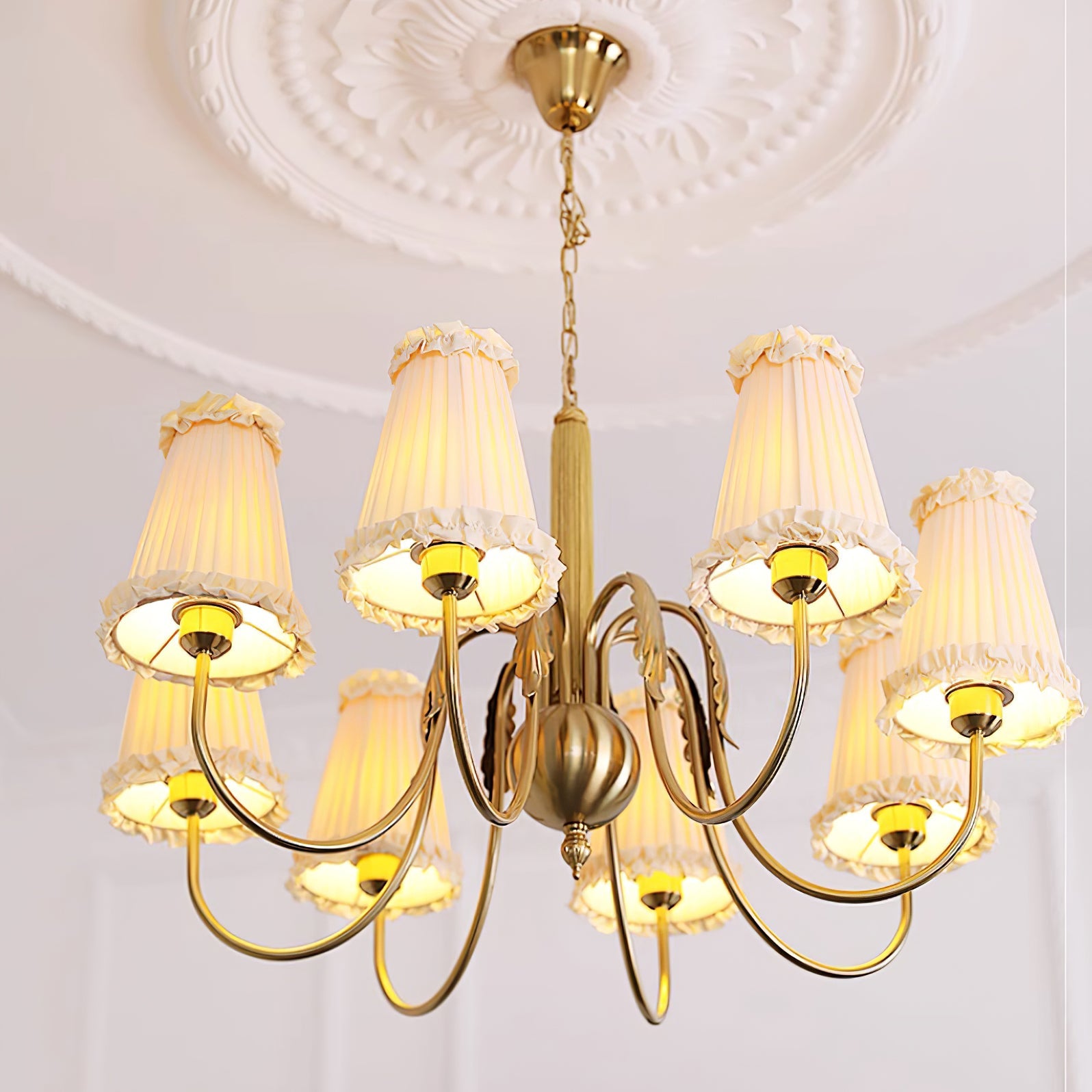 Ervaren Vintage Postmodern Luxury Fabric Chandelier - Lamp Copper