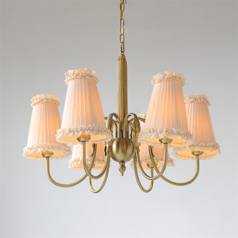 Ervaren Vintage Postmodern Luxury Fabric Chandelier - Lamp Copper