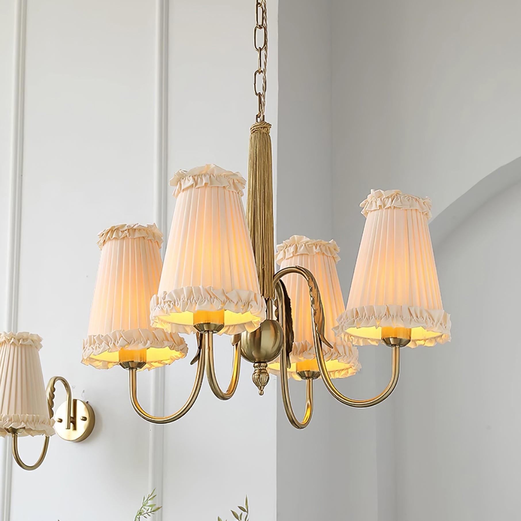 Ervaren Vintage Postmodern Luxury Fabric Chandelier - Lamp Copper