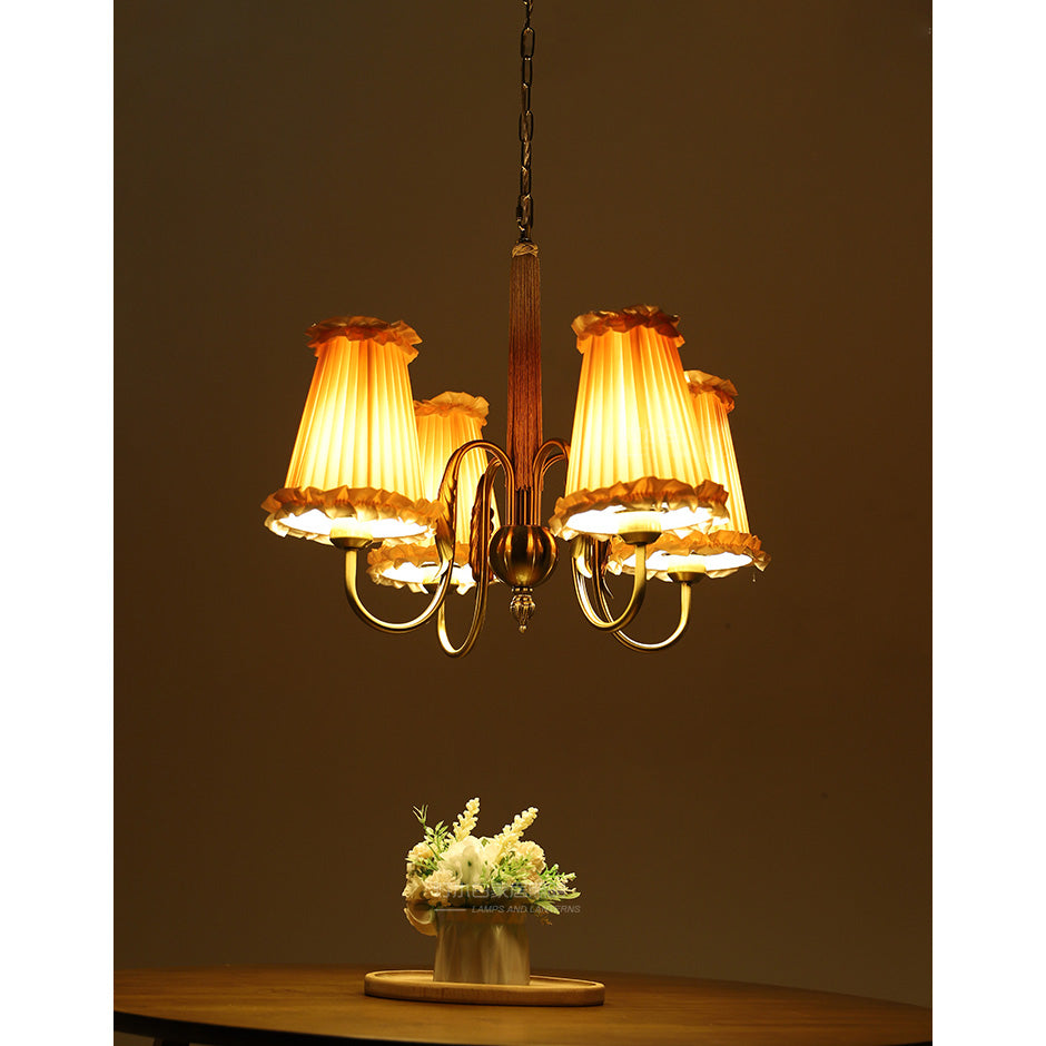Ervaren Vintage Postmodern Luxury Fabric Chandelier - Lamp Copper