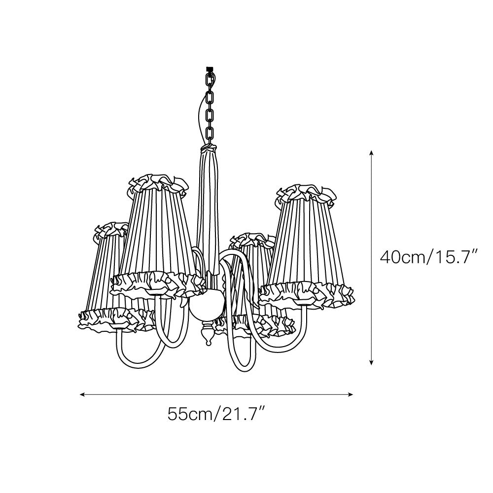 Ervaren Vintage Postmodern Luxury Fabric Chandelier - Lamp Copper