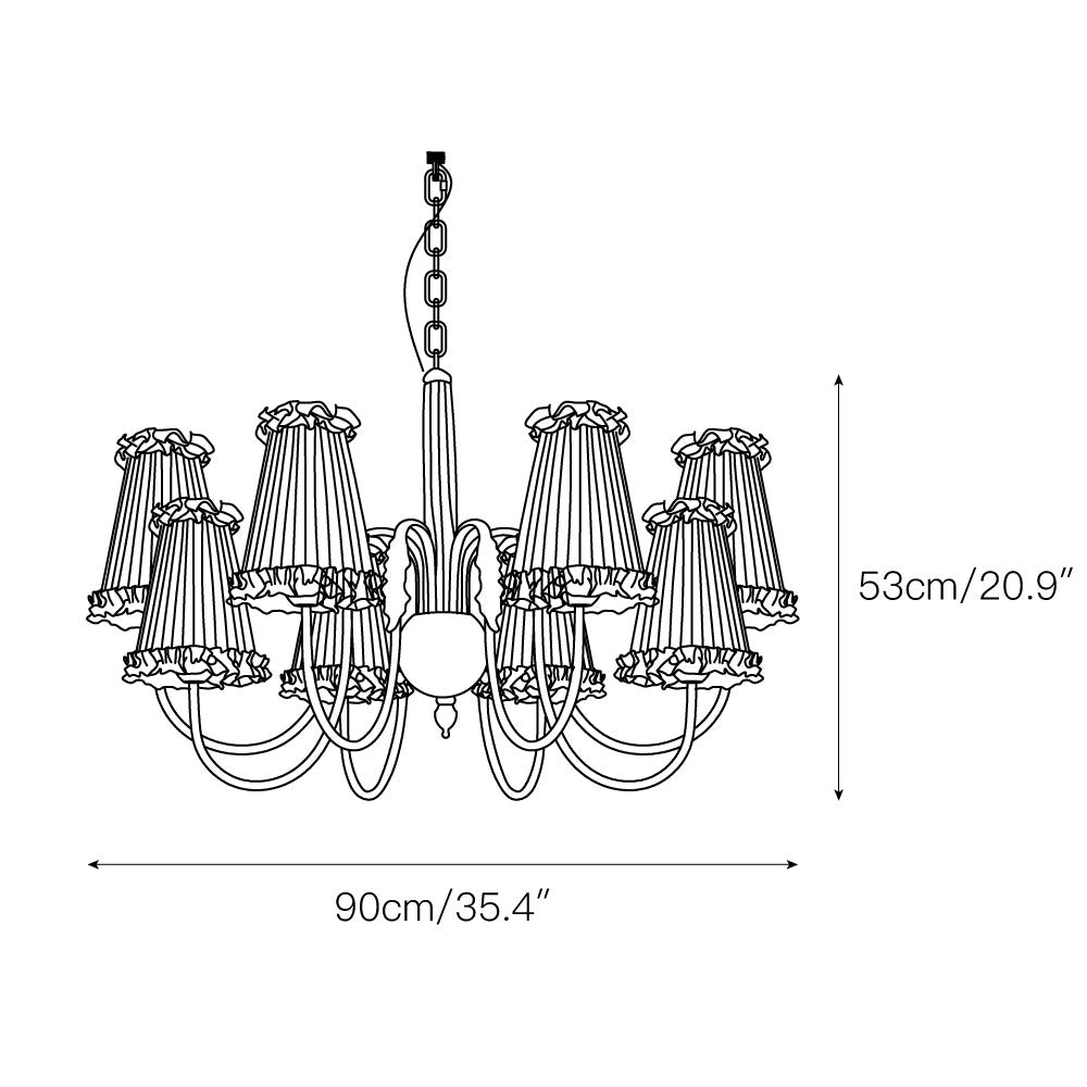 Ervaren Vintage Postmodern Luxury Fabric Chandelier - Lamp Copper