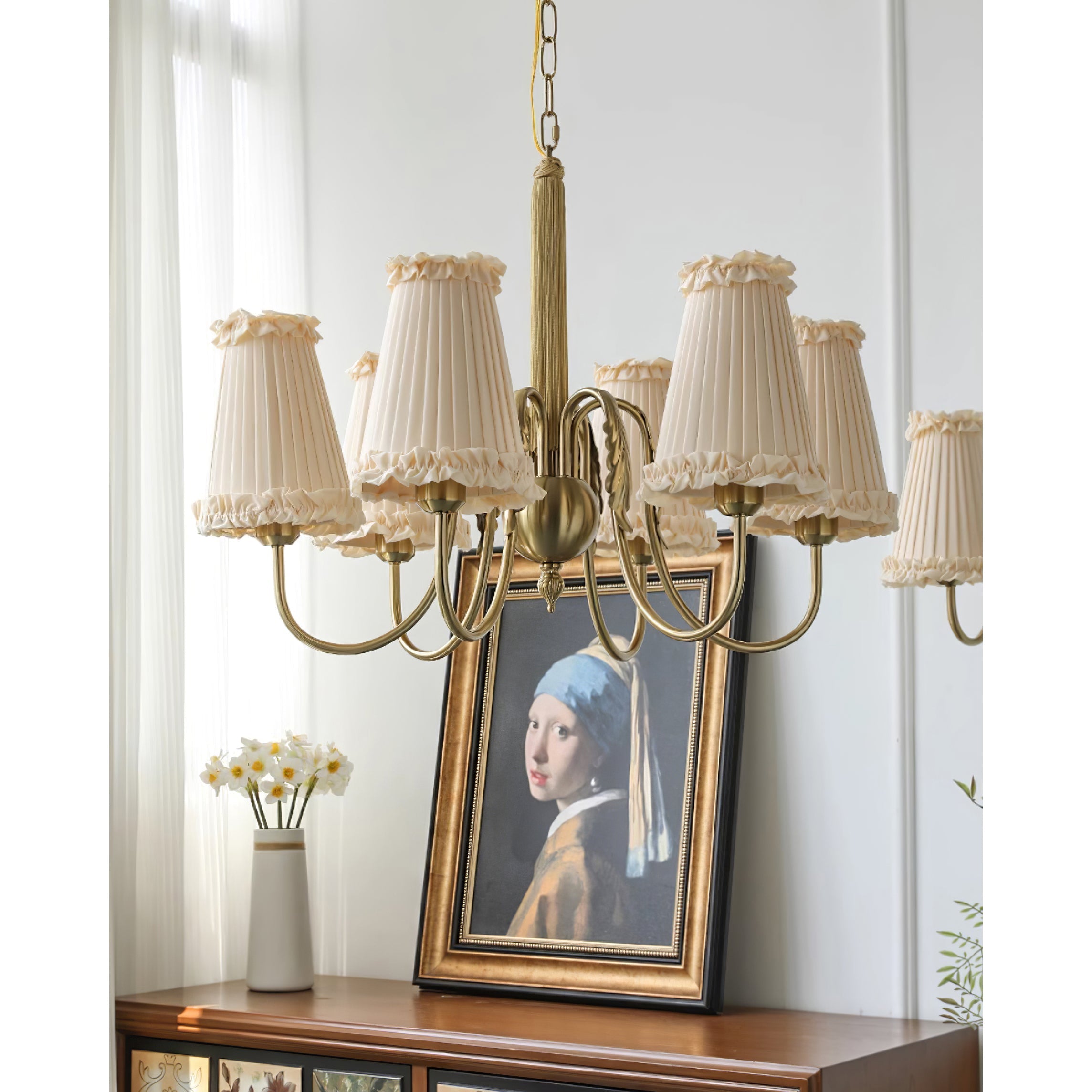 Ervaren Vintage Postmodern Luxury Fabric Chandelier - Lamp Copper