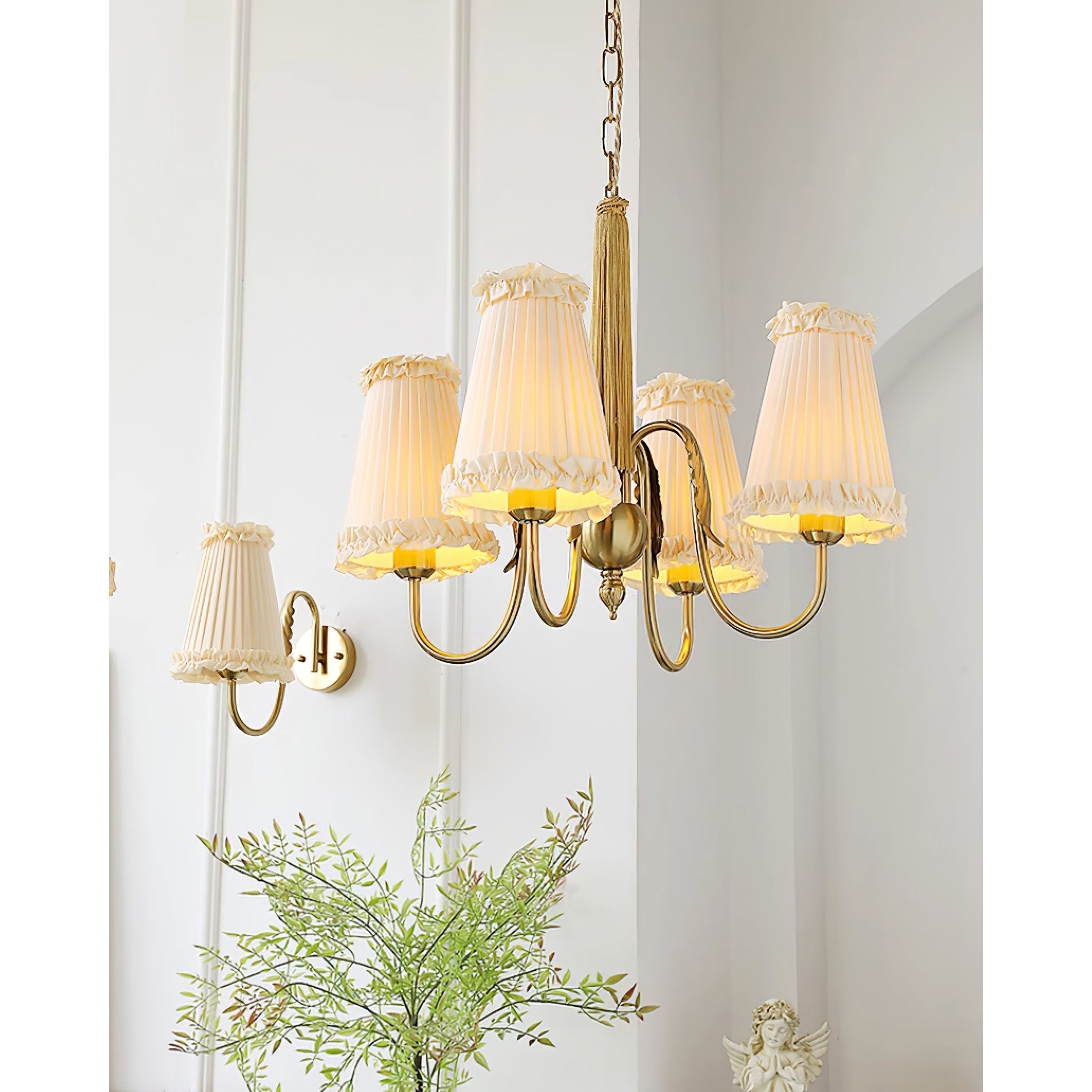 Ervaren Vintage Postmodern Luxury Fabric Chandelier - Lamp Copper
