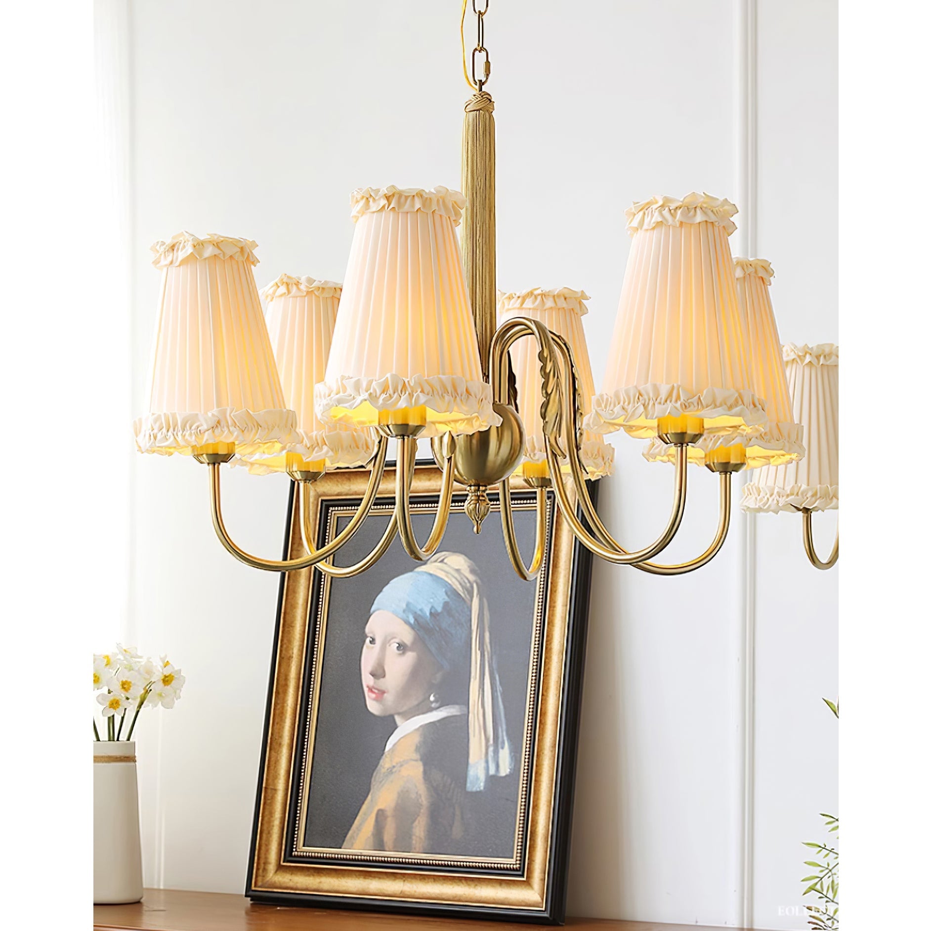 Ervaren Vintage Postmodern Luxury Fabric Chandelier - Lamp Copper