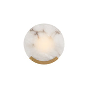 Avsolisra Modern Minimalist Round Alabaster Wall Lamp - Lamp Copper