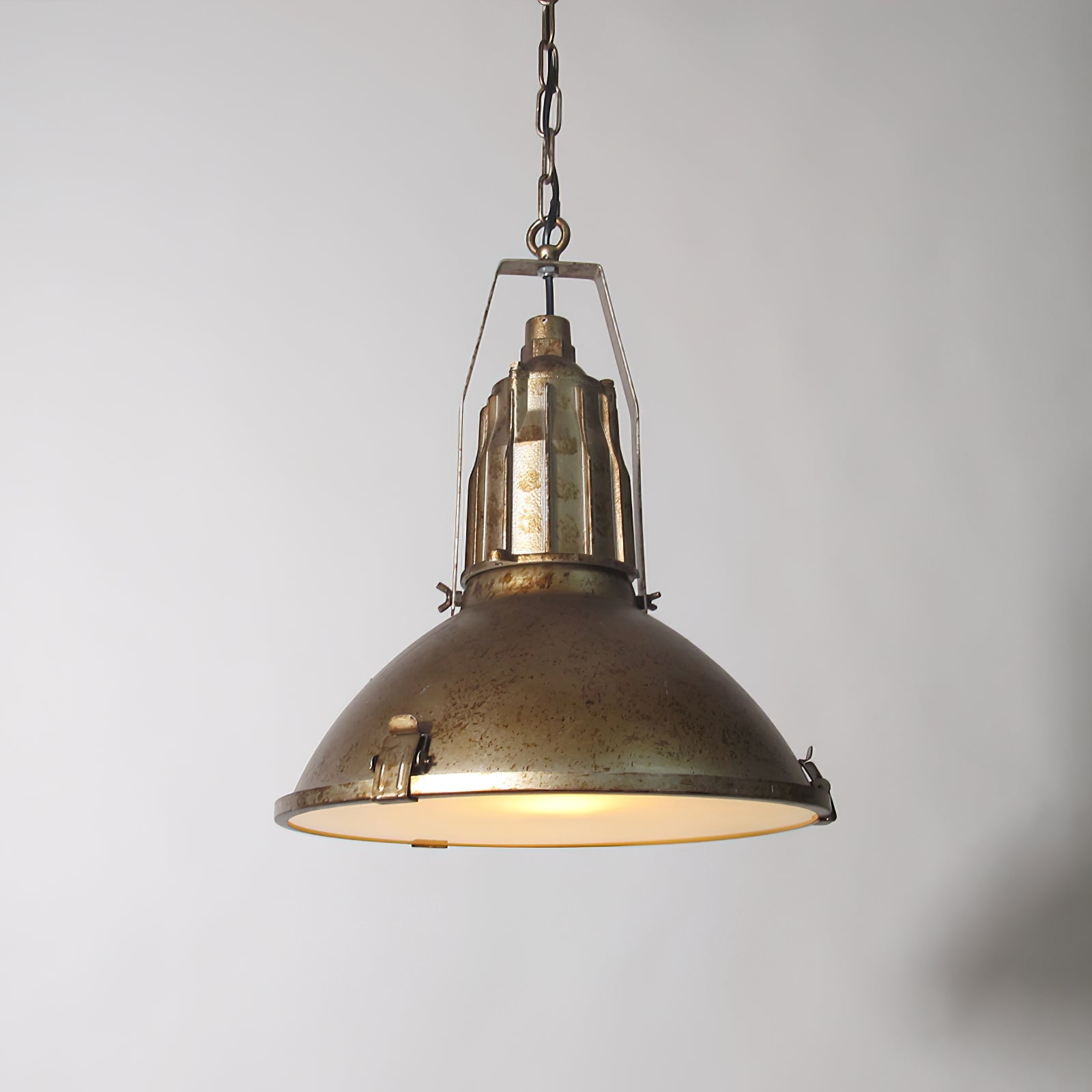 Coshae Vintage Industrial Metal Glass Pendant Light - Lamp Copper