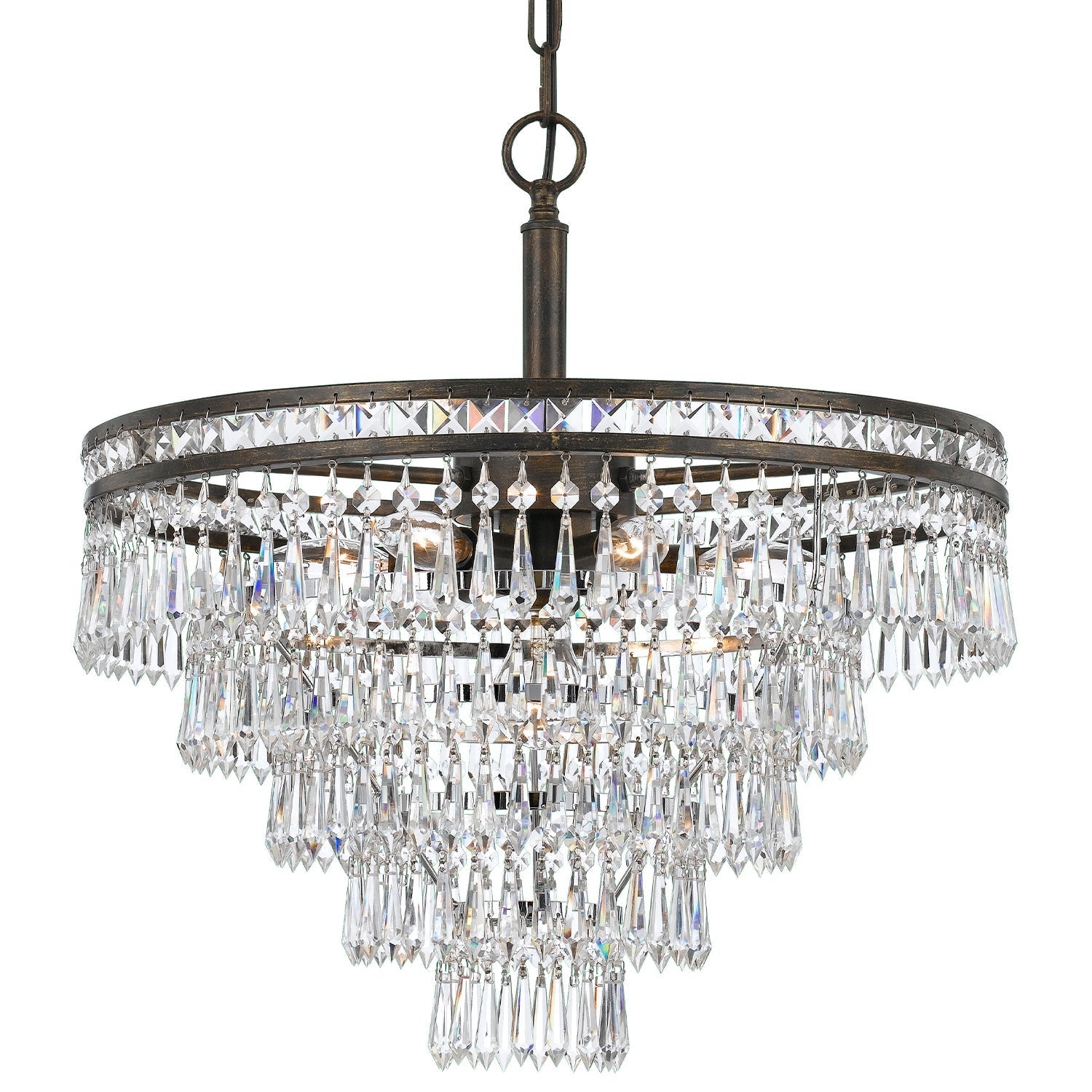 Eurvaryra Postmodern Luxury Metal Crystal Chandelier - Lamp Copper