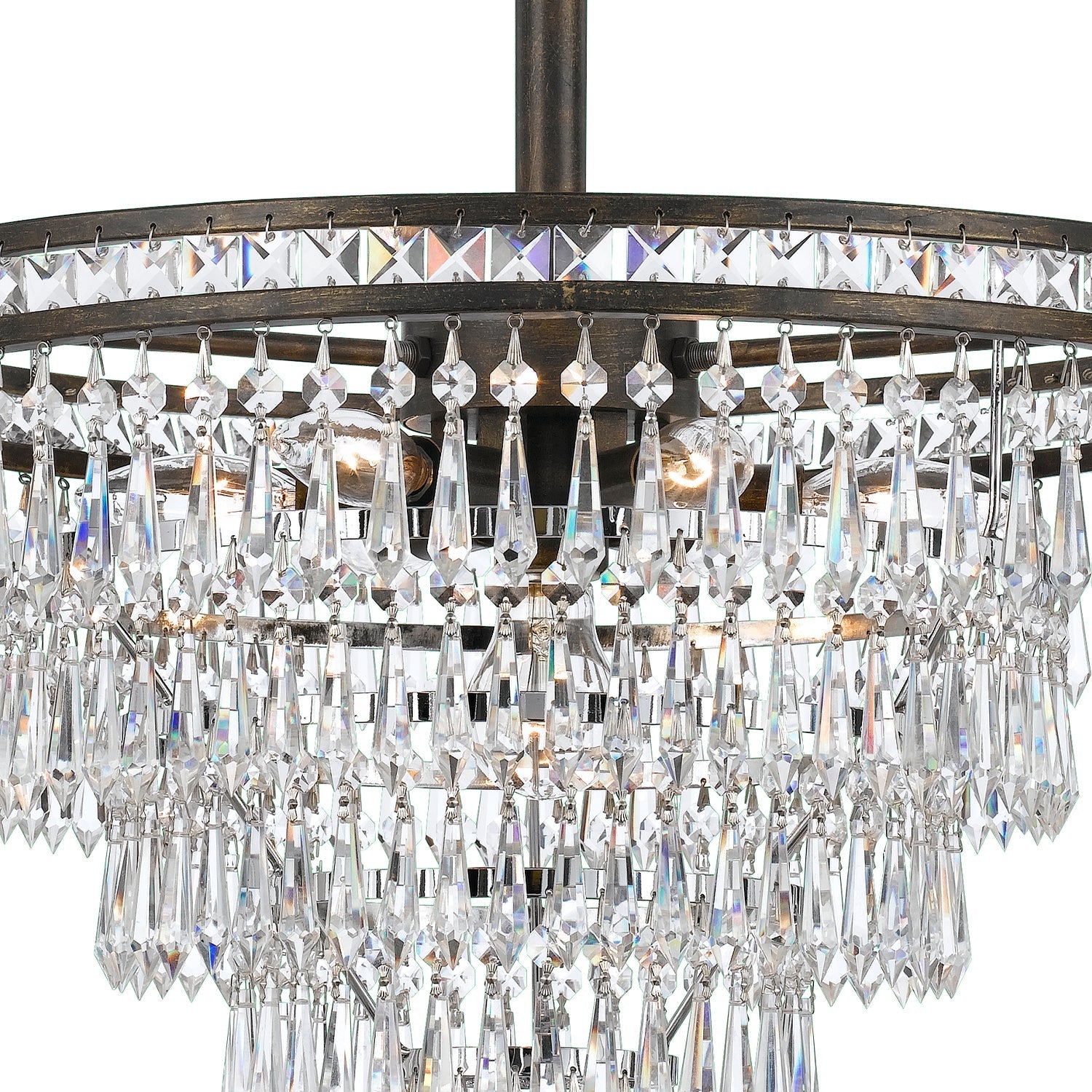 Eurvaryra Postmodern Luxury Metal Crystal Chandelier - Lamp Copper