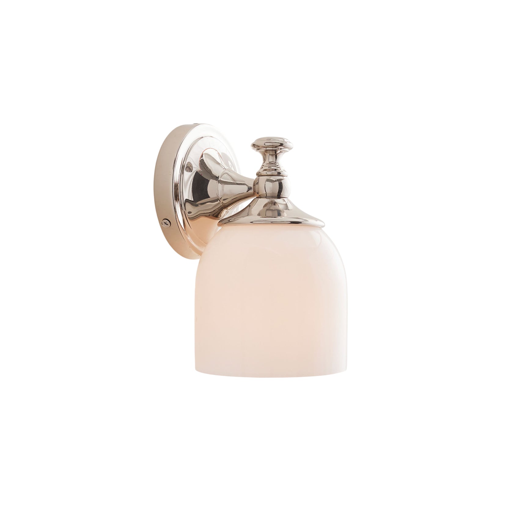 Lumen Modern Minimalist Short Arm Chrome Metal Glass Sconce Wall Lamp - Lamp Copper