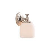 Lumen Modern Minimalist Short Arm Chrome Metal Glass Sconce Wall Lamp - Lamp Copper