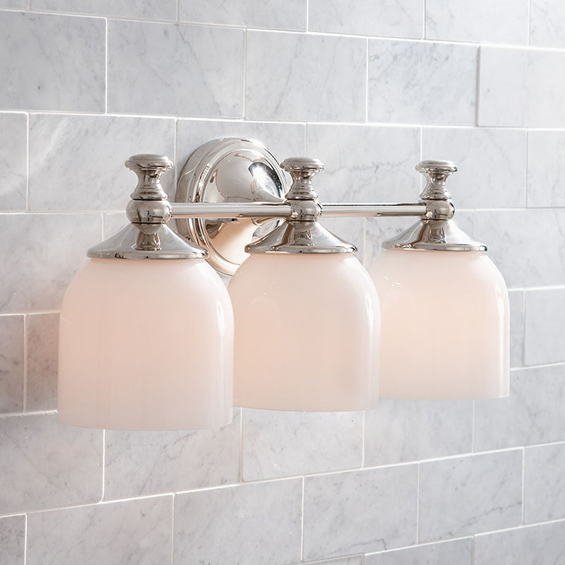 Lumen Modern Minimalist Short Arm Chrome Metal Glass Sconce Wall Lamp - Lamp Copper
