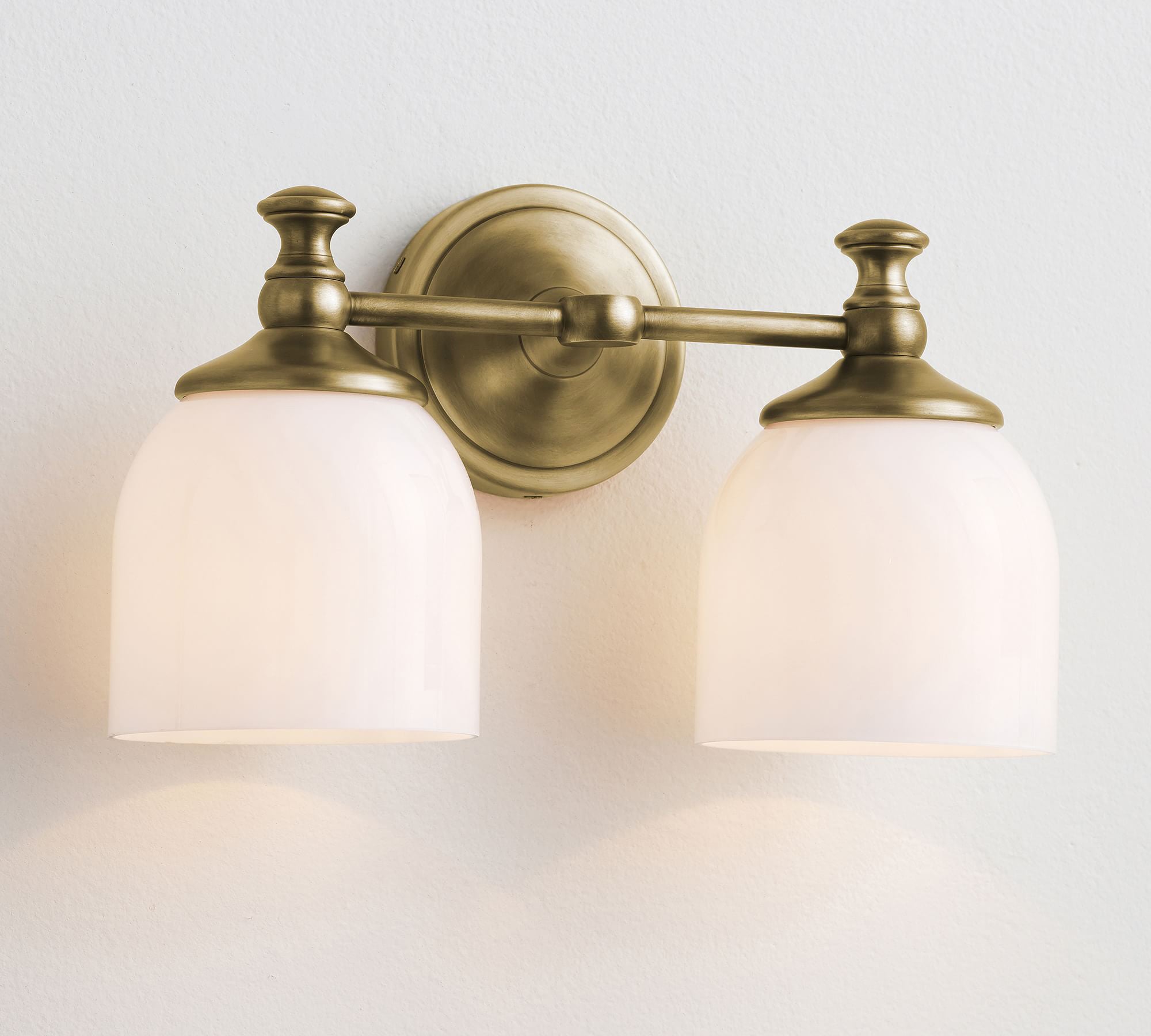 Lumen Modern Minimalist Short Arm Chrome Metal Glass Sconce Wall Lamp - Lamp Copper
