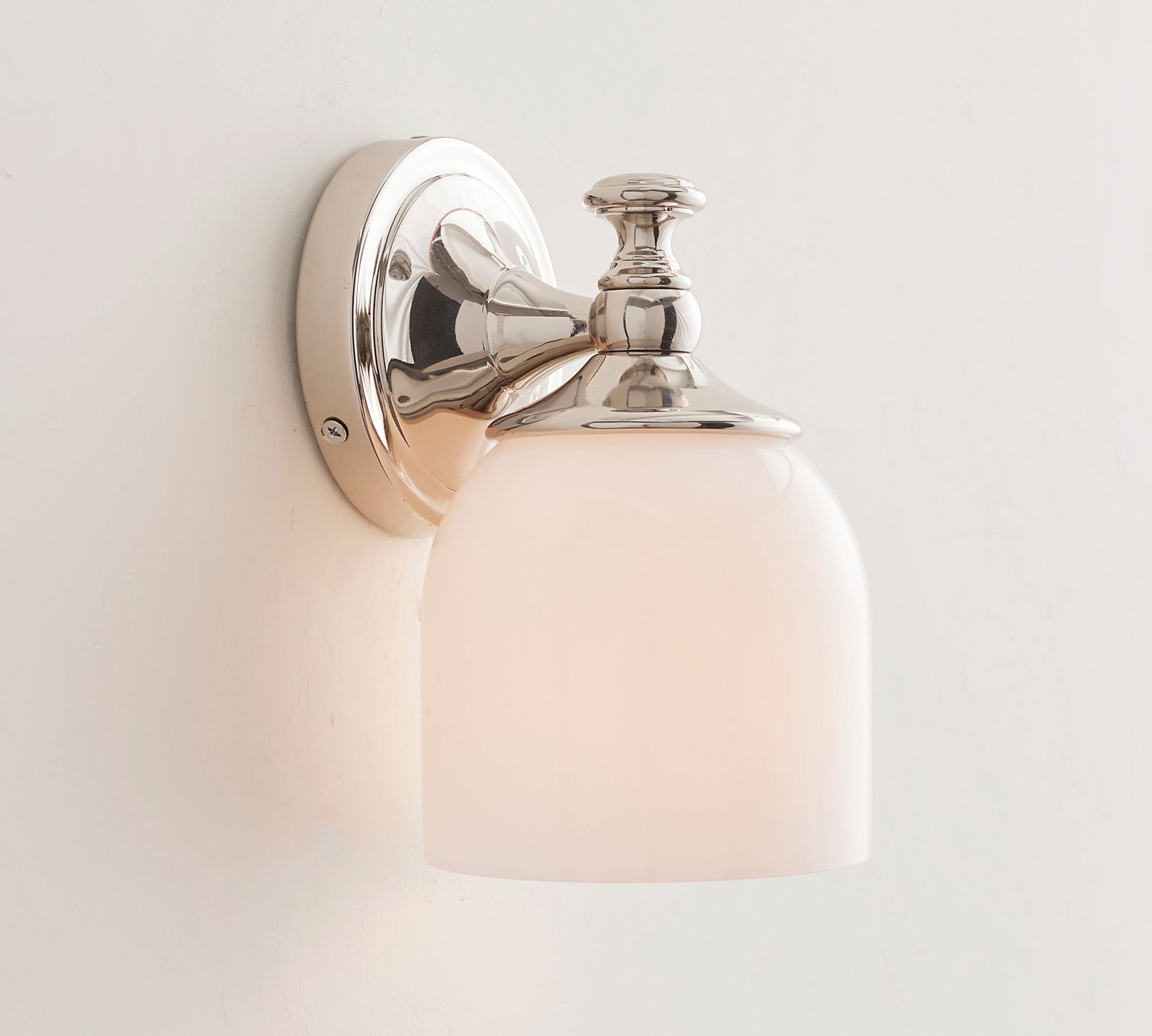 Lumen Modern Minimalist Short Arm Chrome Metal Glass Sconce Wall Lamp - Lamp Copper