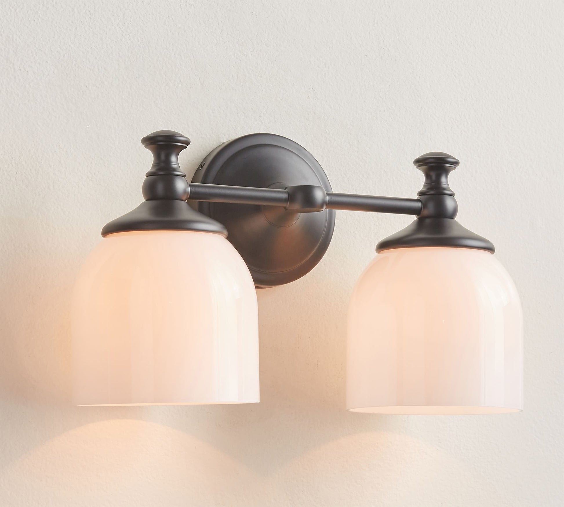 Lumen Modern Minimalist Short Arm Chrome Metal Glass Sconce Wall Lamp - Lamp Copper