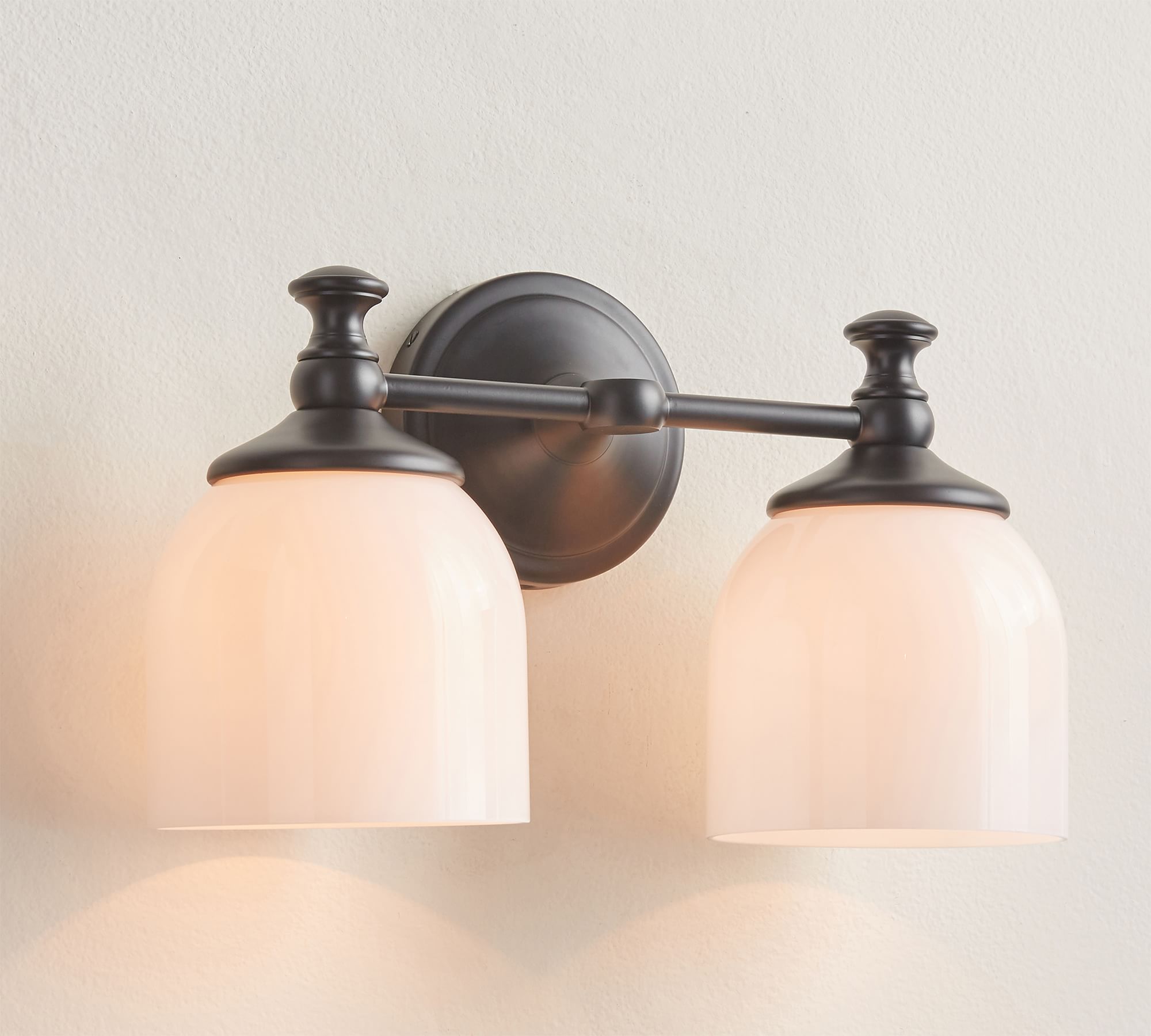 Lumen Modern Minimalist Short Arm Chrome Metal Glass Sconce Wall Lamp - Lamp Copper