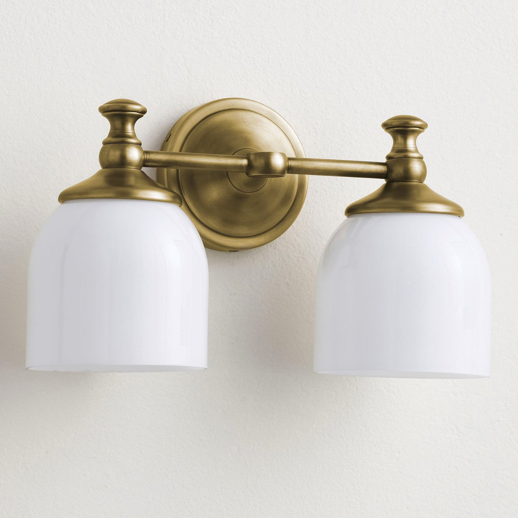 Lumen Modern Minimalist Short Arm Chrome Metal Glass Sconce Wall Lamp - Lamp Copper