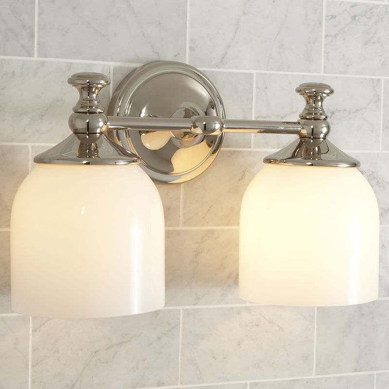 Lumen Modern Minimalist Short Arm Chrome Metal Glass Sconce Wall Lamp - Lamp Copper